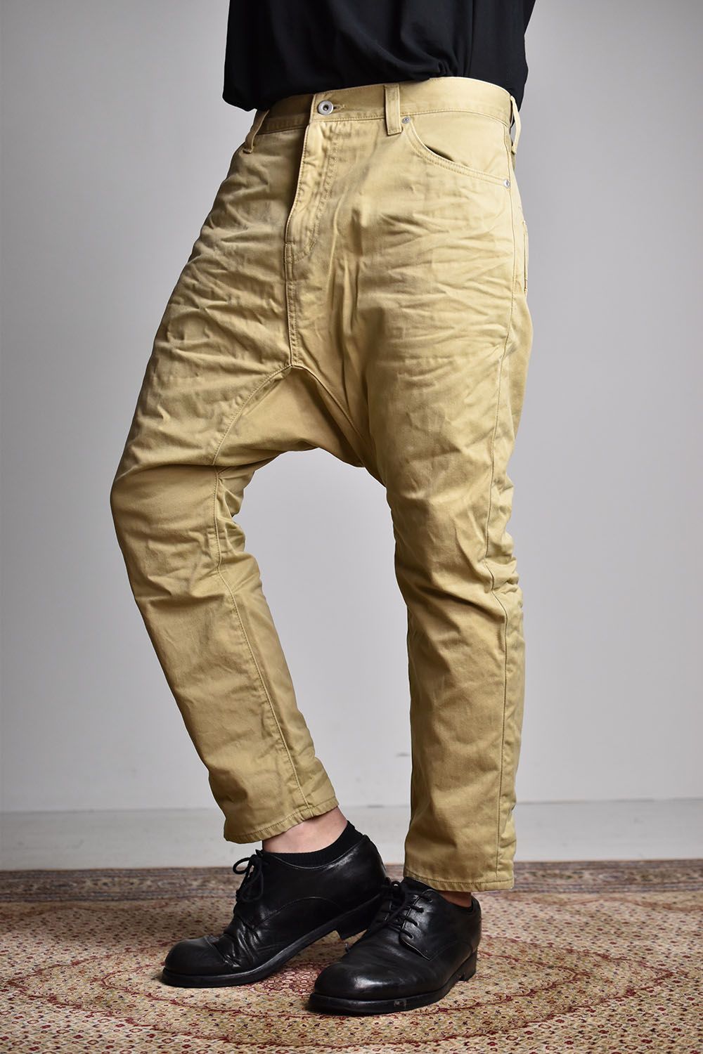 Cotton Chino Sarrouel Pants"Beige"/コットンチノサルエルパンツ"ベージュ"