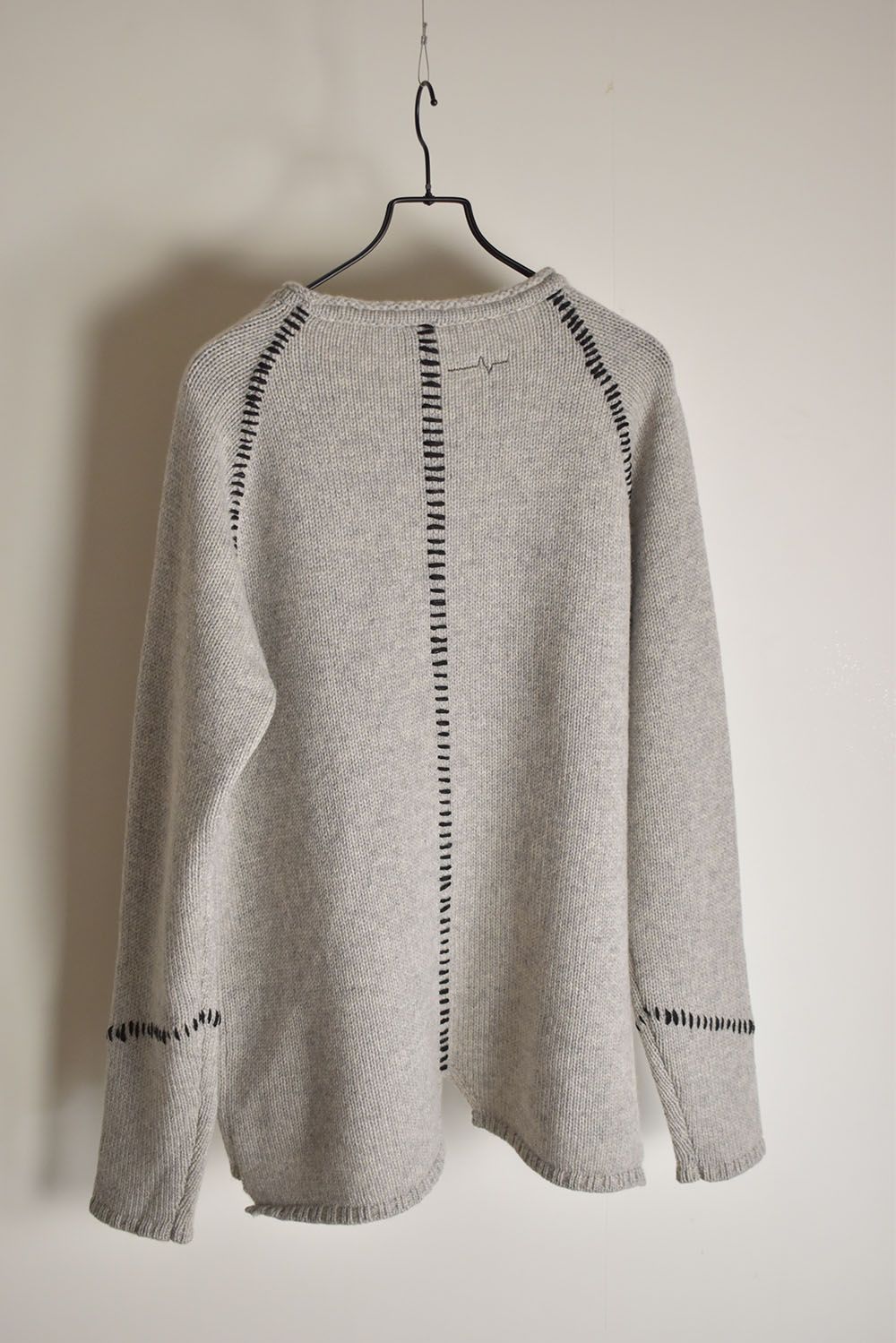 Over Lock Knit Pullover"Oyster Grey" / オーバーロックニットプルオーバー"オイスターグレー"