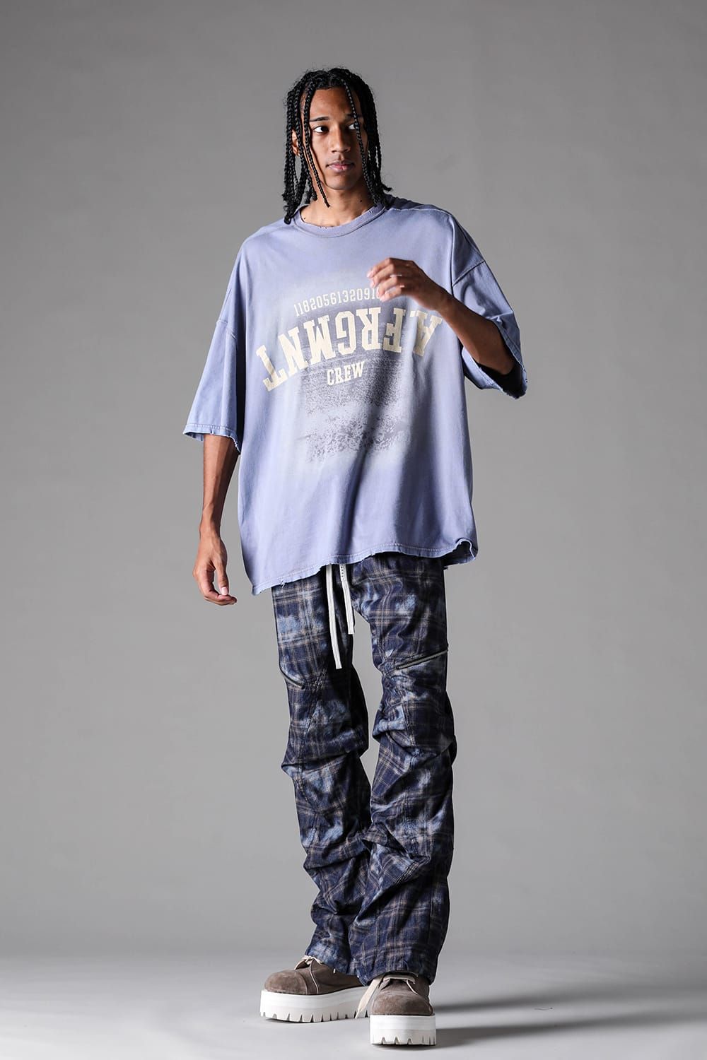 《2027SS先行予約》AFRGMNT Jumbo Tee "Burnt Black / Ecru / Smoky Indigo / Ash Mint " / AFRGMNT ジャンボTee"バーントブラック / エクリュ /スモーキーインディゴ /アッシュミント"