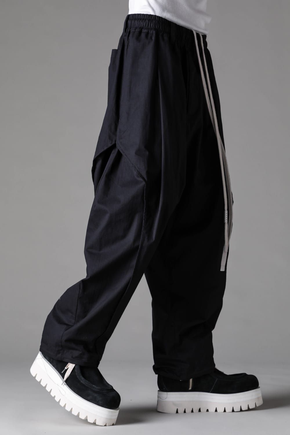 《2027SS先行予約》Side Tuck Tapared Pants"Black" / サイドタックテーパードパンツ"ブラック"