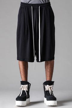 《2027SS先行予約》Lightweight French Terry Wide Shorts"Black" / ミニ裏毛ワイドショーツ"ブラック"