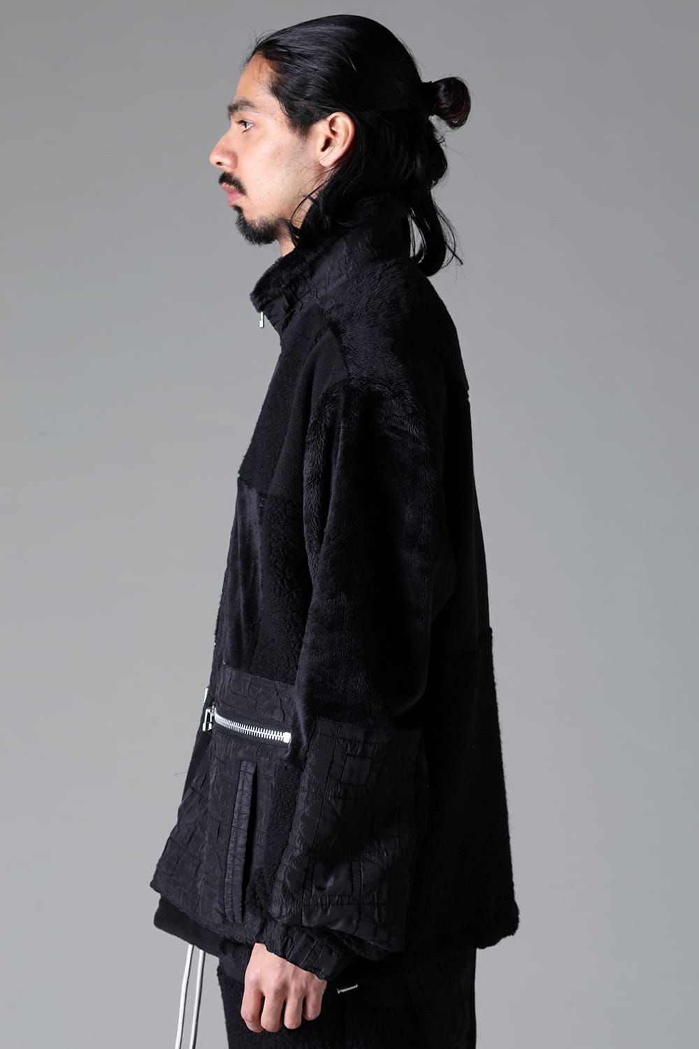 《2025AW先行予約》Fleece Combi Track Jacket"Black" / フリースコンビトラックジャケット"ブラック"