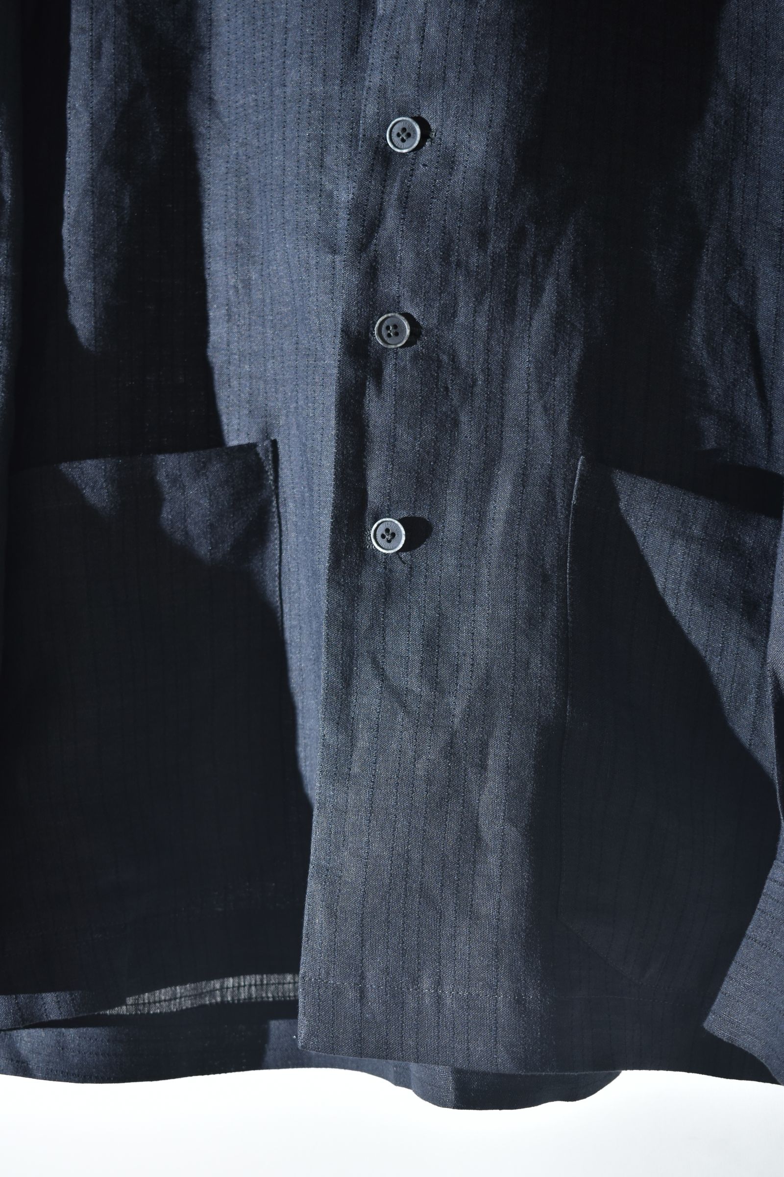 Linen Silk Shirts Jacket"Tuxedo" / リネンシルクシャツジャケット"タキシード"