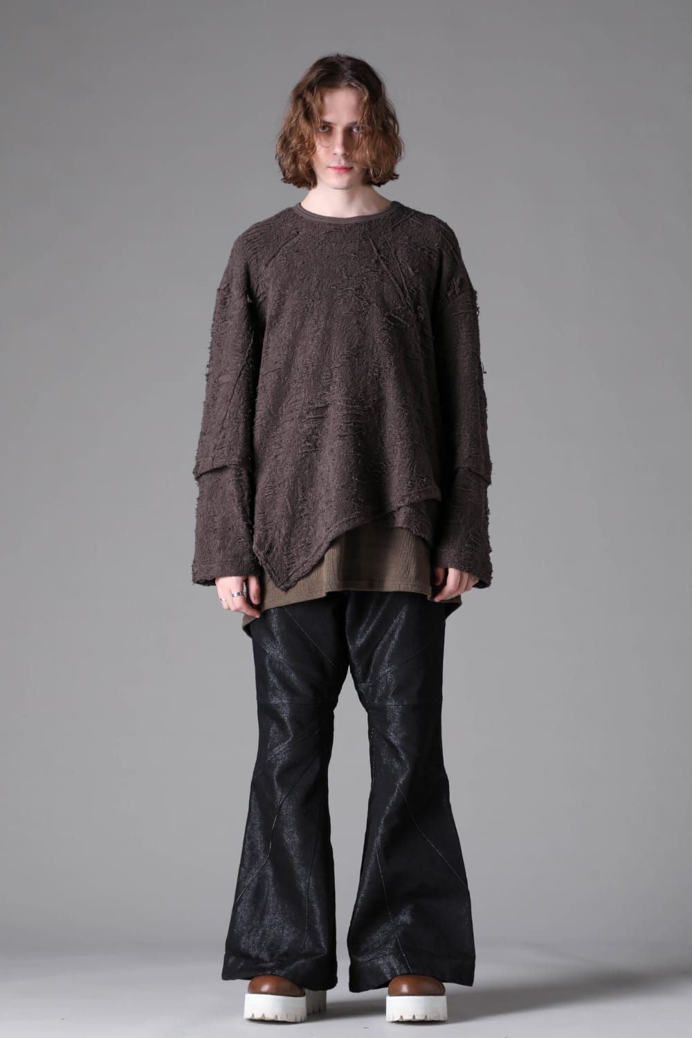 《2026AW先行予約》Layerd Over Sized Pullover"Khaki" / レイヤードオーバーサイズプルオーバー"カーキ"