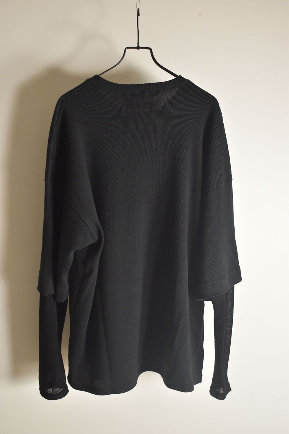 Layered Crew Neck Top"Black" / レイヤードクルーネックトップ"ブラック"