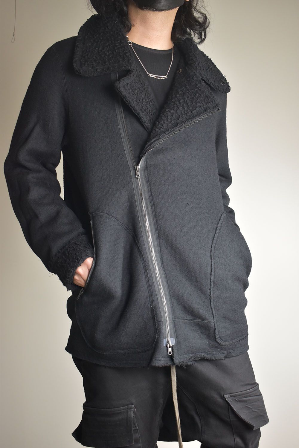 Dread Boa Zip Up Jacket"Black" / ドレッドボアジップアップジャケット"ブラック"