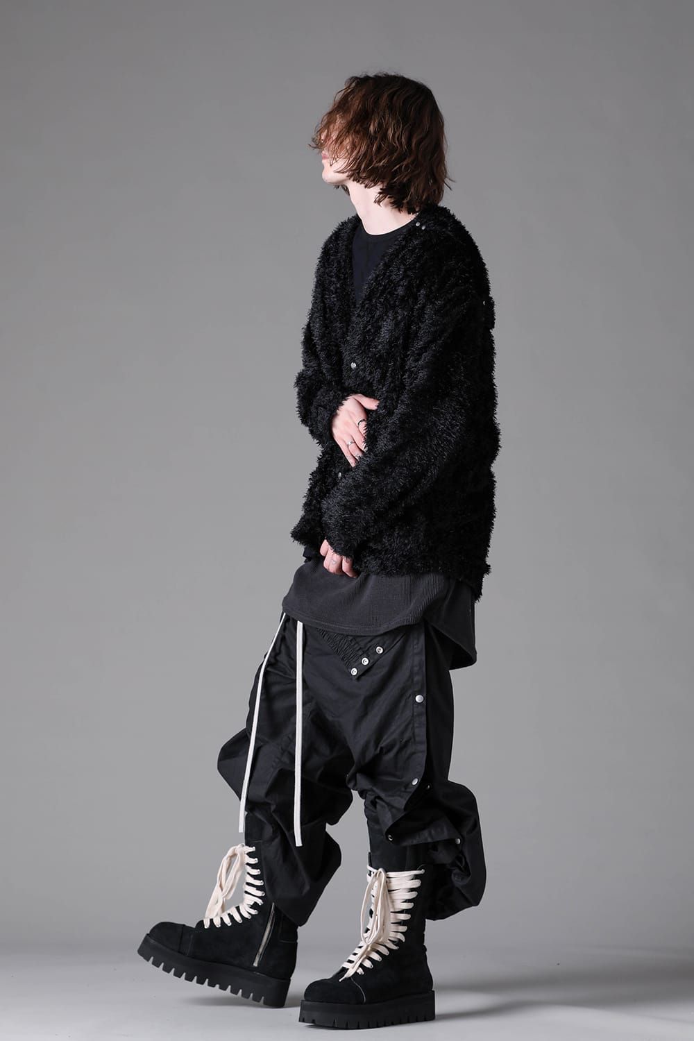 《2026AW先行予約》Shaggy Cardigan Shirts"ブラック" / シャギーカーディガンシャツ"ブラック"