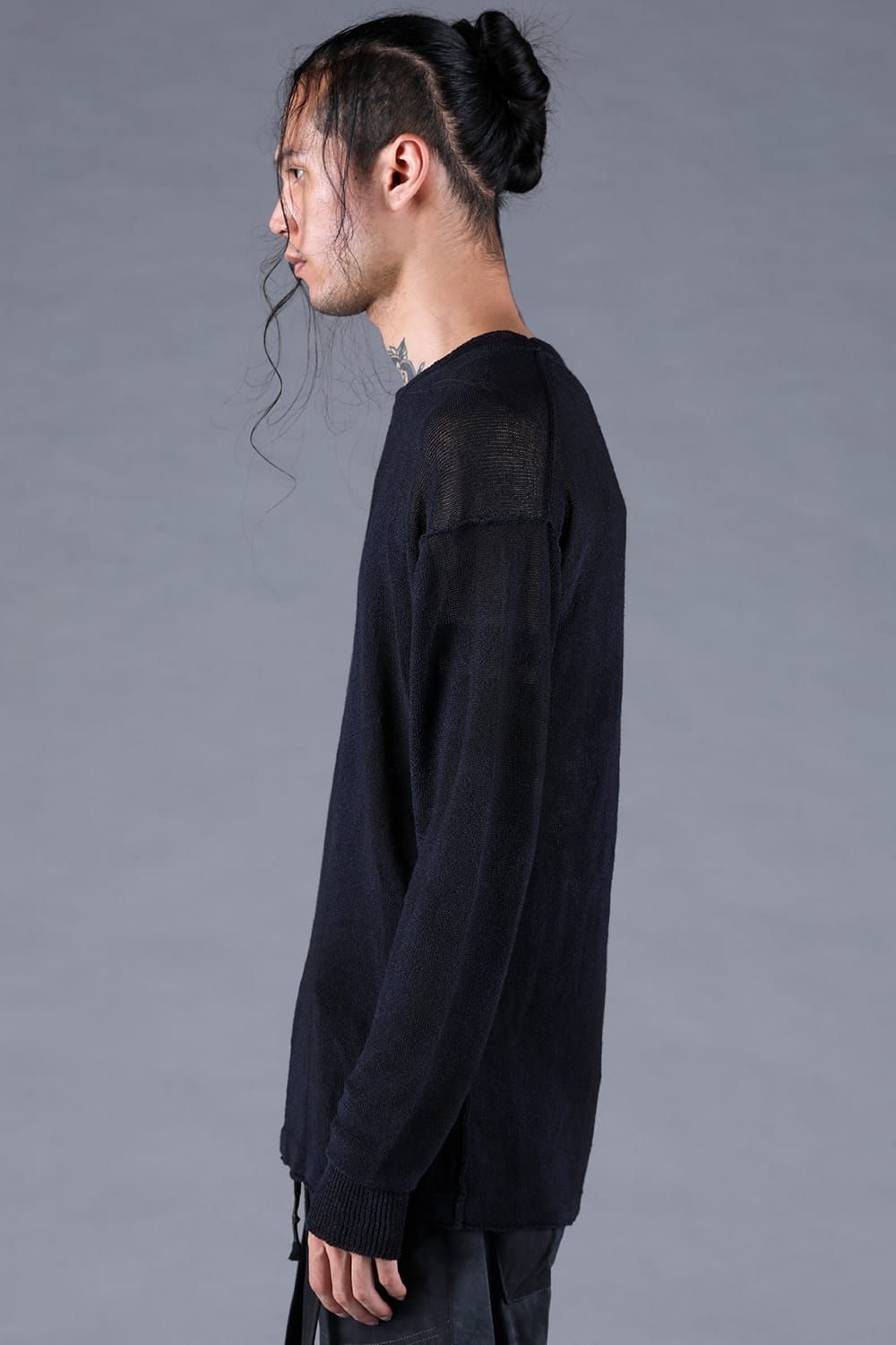 7G Paper Yarn Knit Pullover"Navy" / 7Gペーパーヤーンニットプルオーバー"ネイビー"