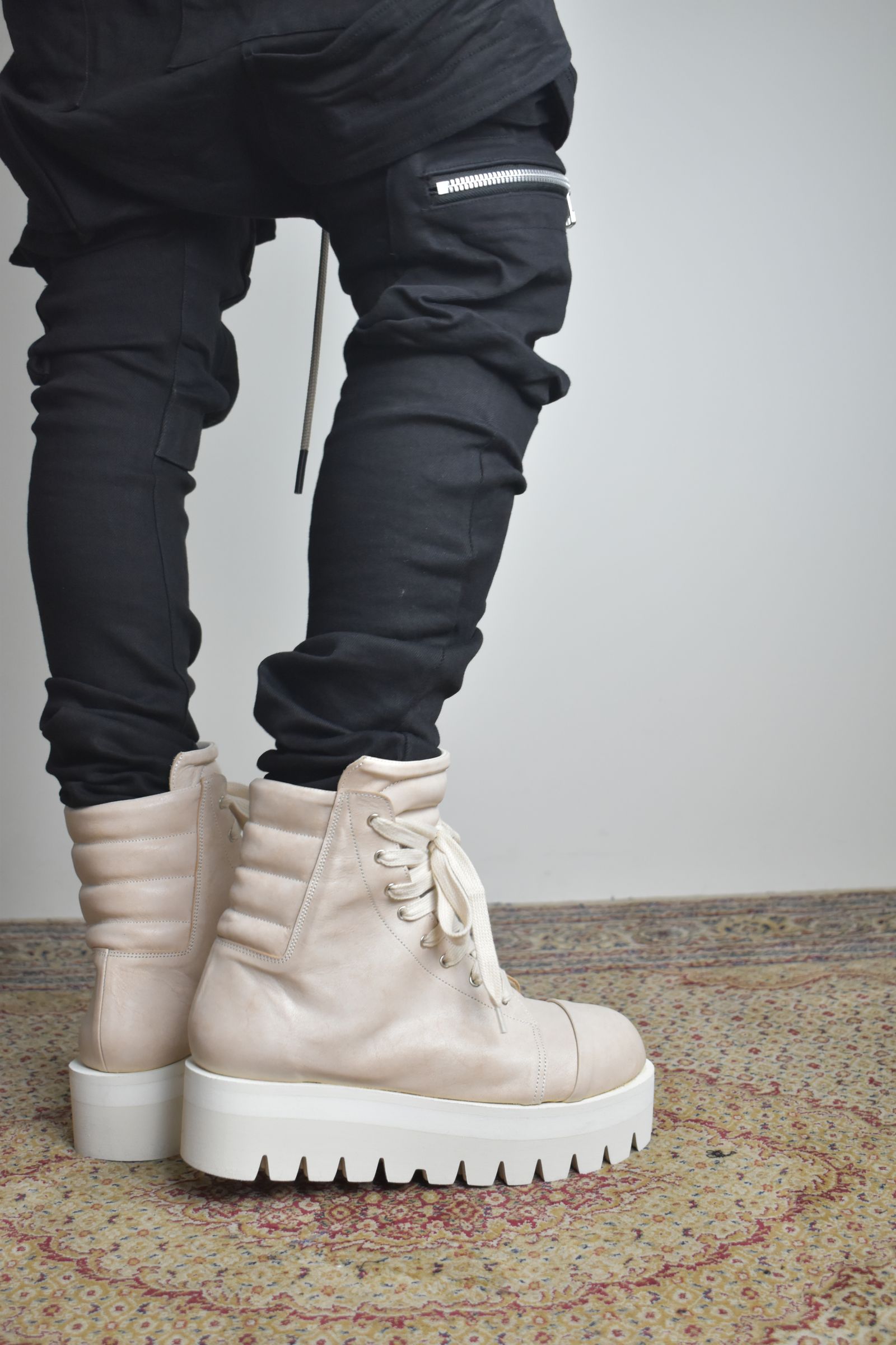Sneaker Boots"Ash Pink×White" / スニーカーブーツ"アッシュピンク×ホワイト"