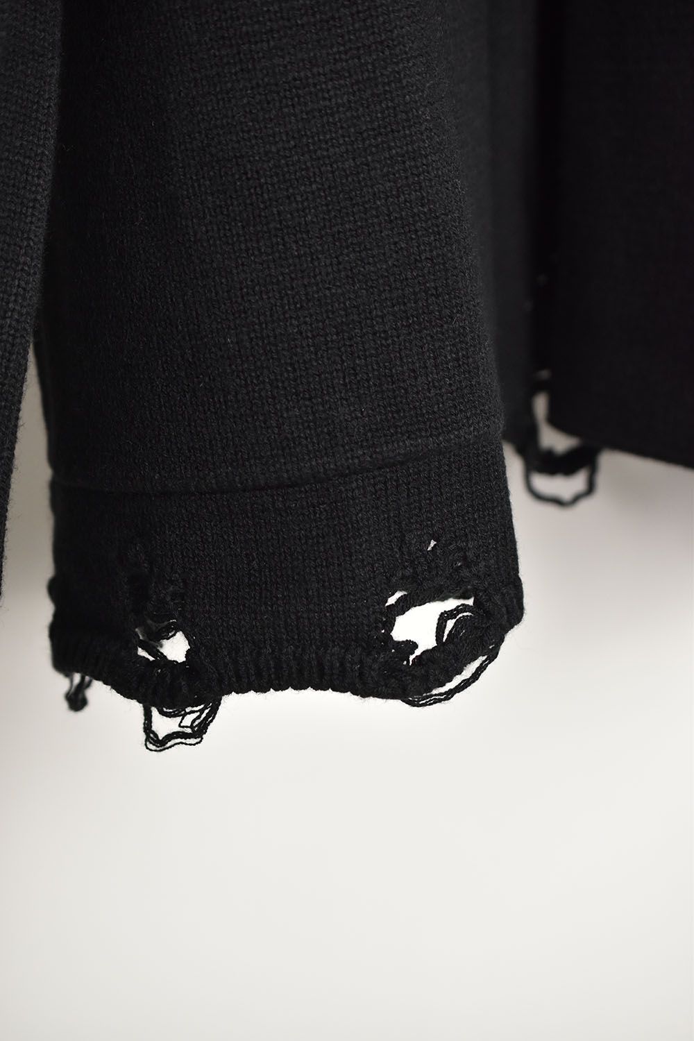 Damage Knit Cardigan"Black"/ダメージニットカーディガン"ブラック"