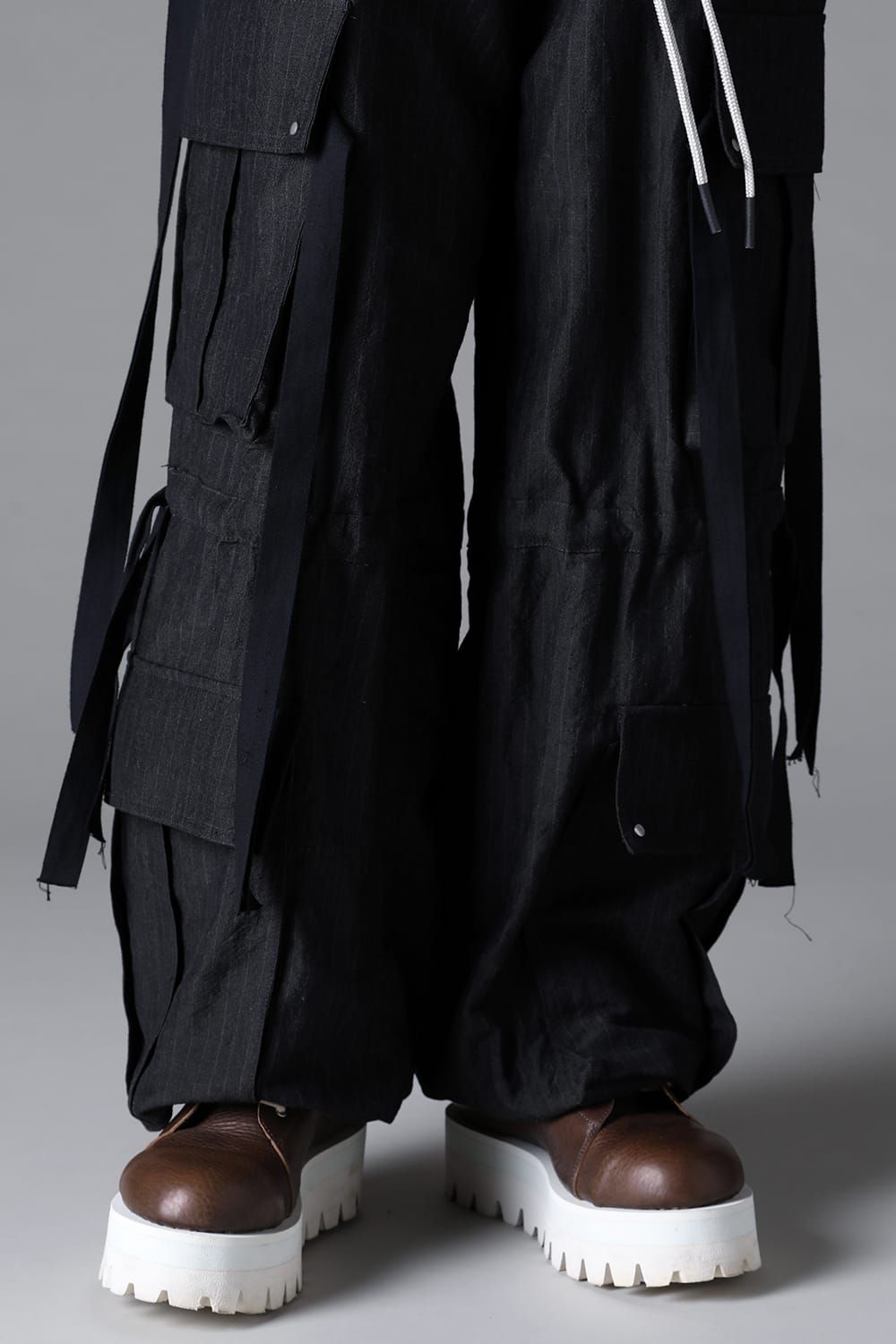 《2026SS先行予約》Cargo Wide With Hangingstraps Pants"Black / Stone /Khaki /D.Grey / ST×GY" / カーゴワイドウィズハンギングストラップパンツ"ブラック/ストーン/カーキ/ダークグレー/ストライプ×ダークグレー"