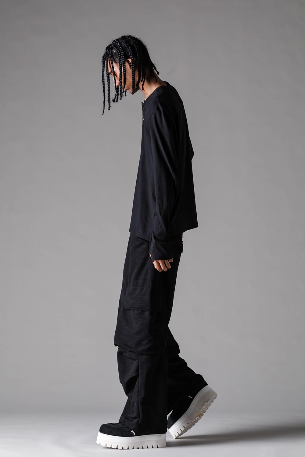 《2027SS先行予約》Cargo Wide Pants"Black / Khaki" / カーゴワイドパンツ"ブラック / カーキ"