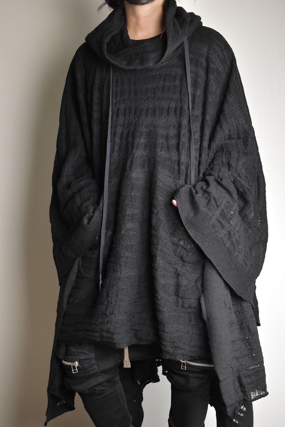 HOODIE PONCHO"Black"/フーディポンチョ"ブラック"