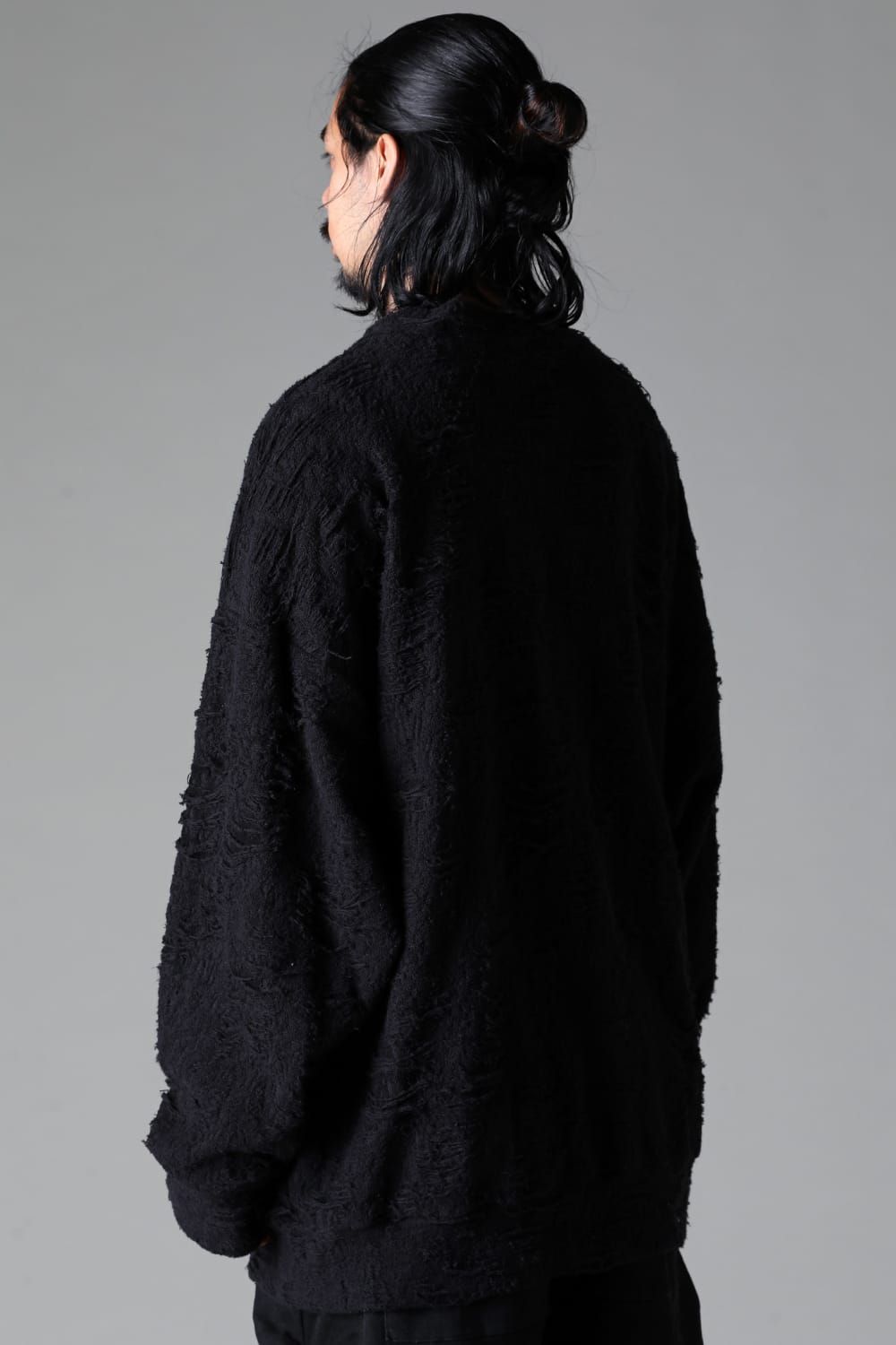 《2025AW先行予約》Damage Pile Jumbo Cardigan"Black" / ダメージパイル ジャンボカーディガン"ブラック"