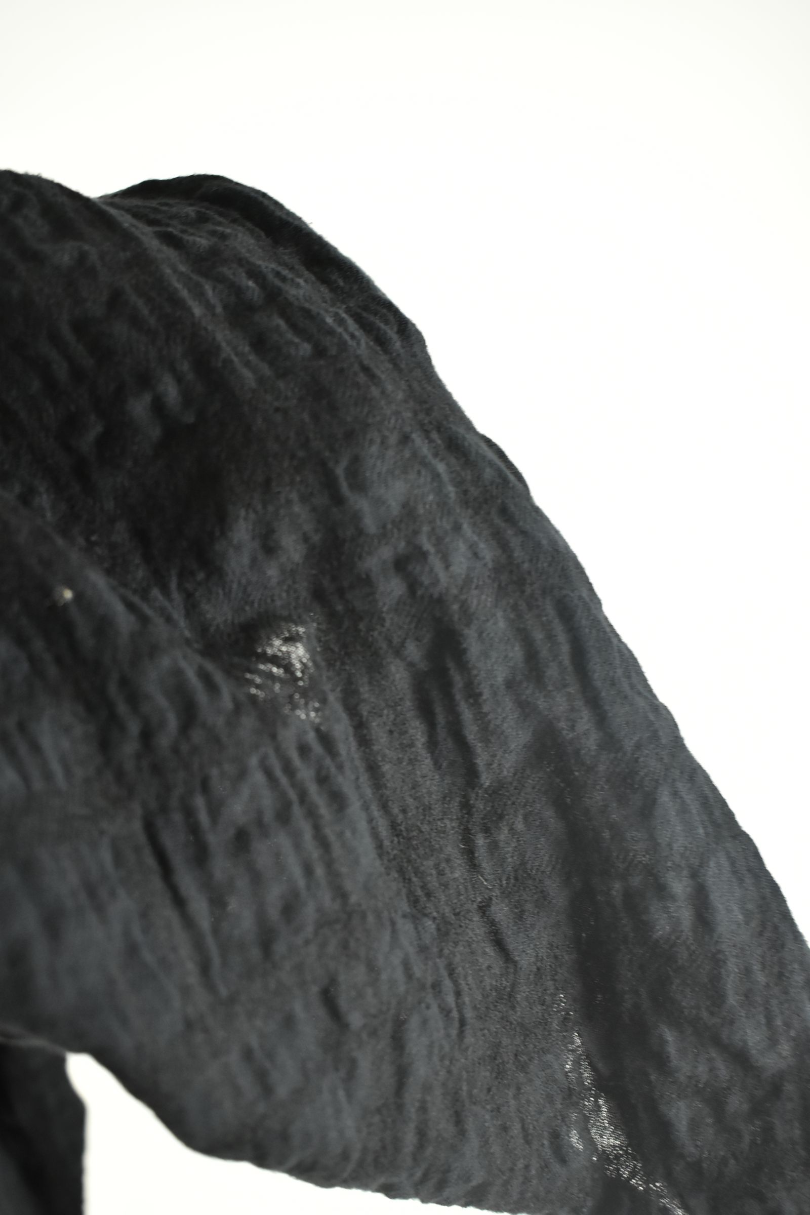 Shadow Check Shawl Collar Shirt"Black" / シャドウチェックショールカラーシャツ"ブラック"