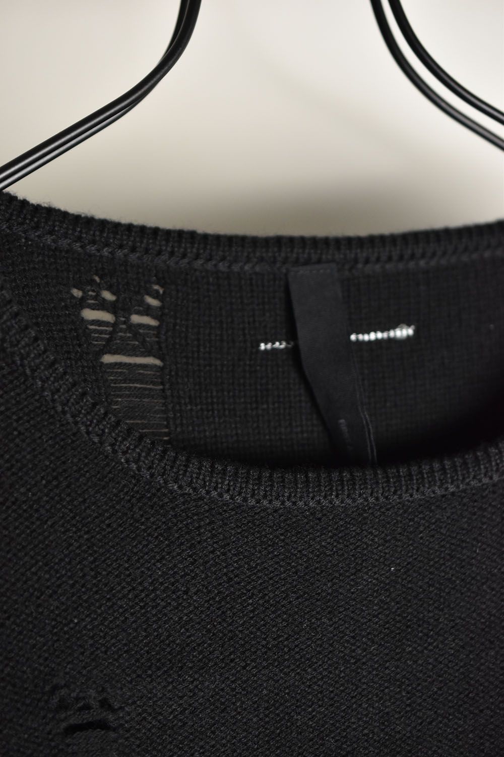 Damage Knit Pullover"Black"/ダメージニットプルオーバー"ブラック"
