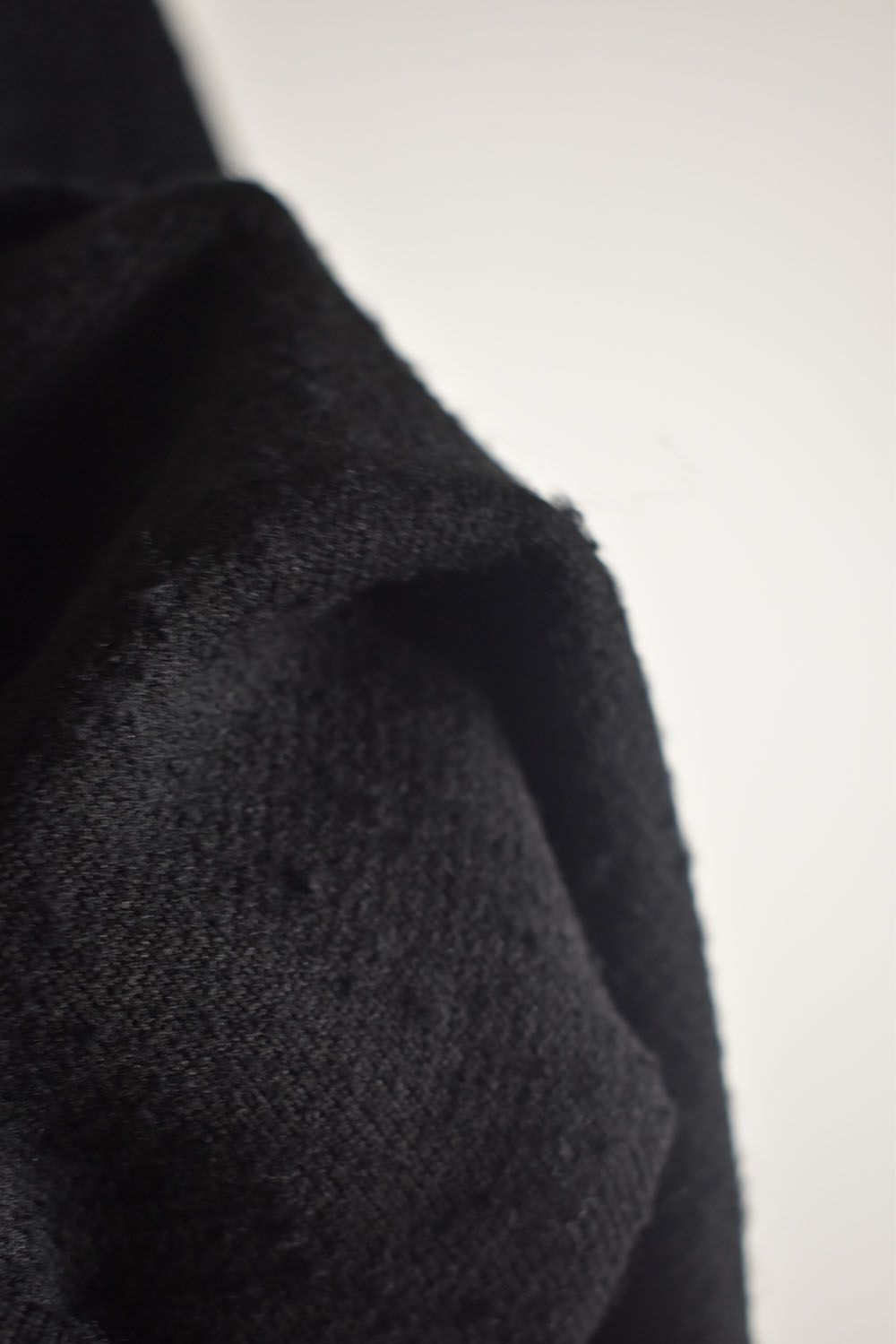 Loop Knit High Neck Long Sleeve T-Shirt "Black" / ループニットハイネックロングスリーブTシャツ"ブラック"