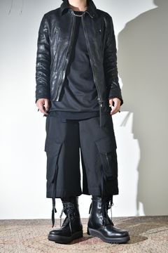 革ジャン × カーゴパンツ