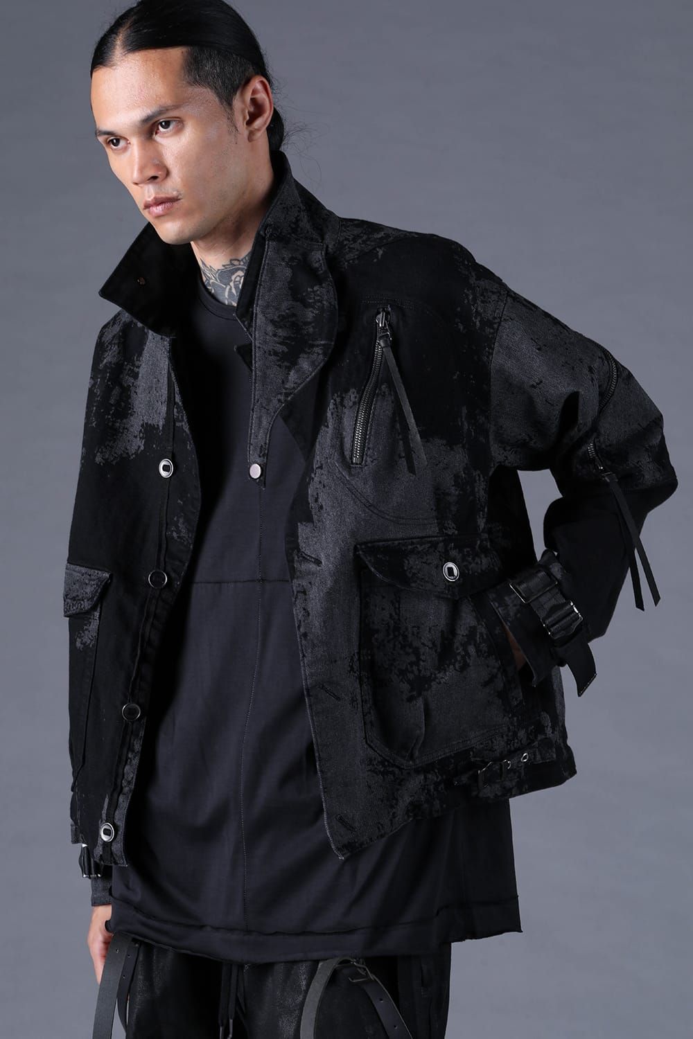 《2027SS先行予約分》Brushed-Coated Work Jacket"Black" / ブラッシュコーティングワークジャケット"ブラック"