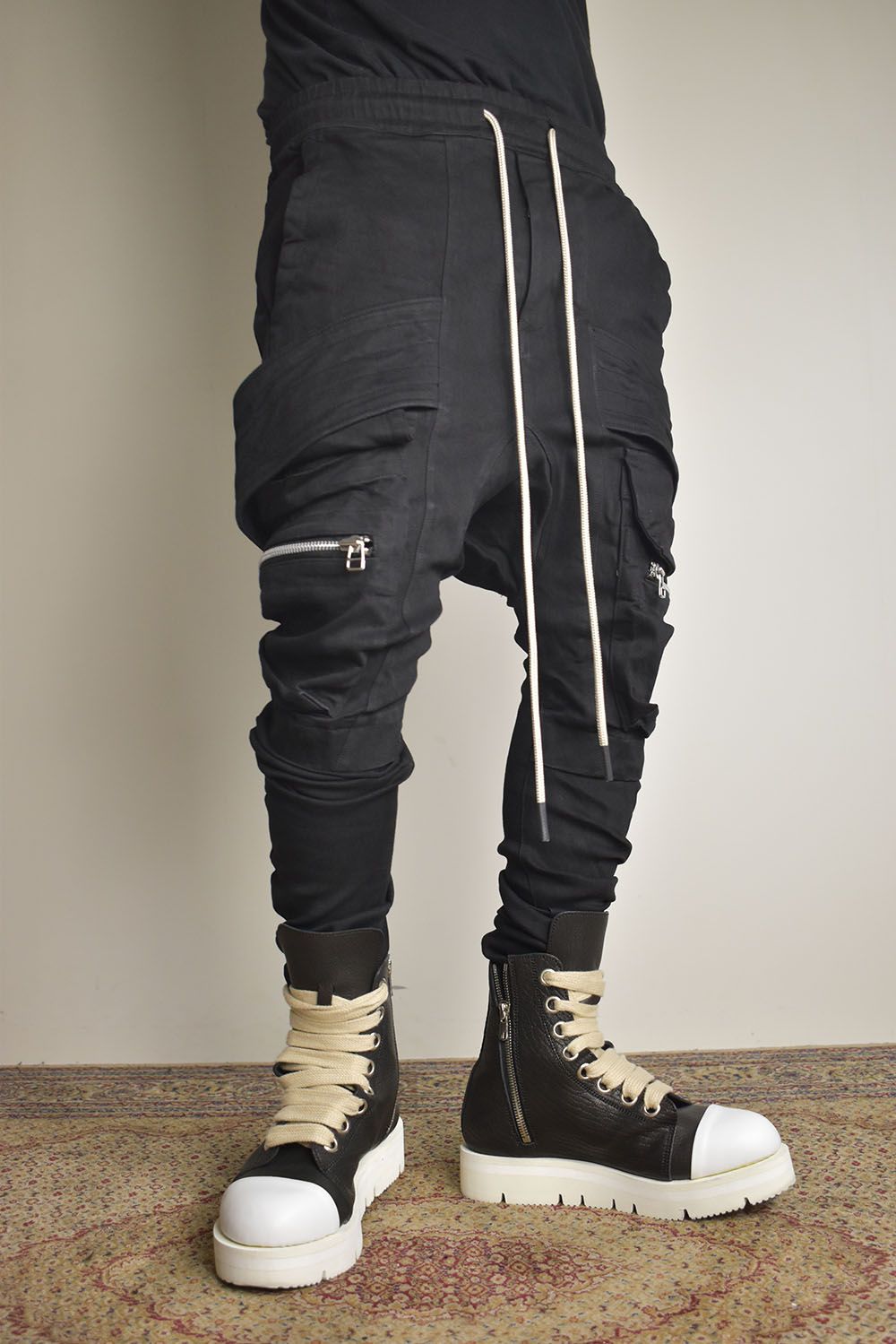 Denim  Cargo Sarouel Skinny"Black"/デニムカーゴサルエルスキニー"ブラック"