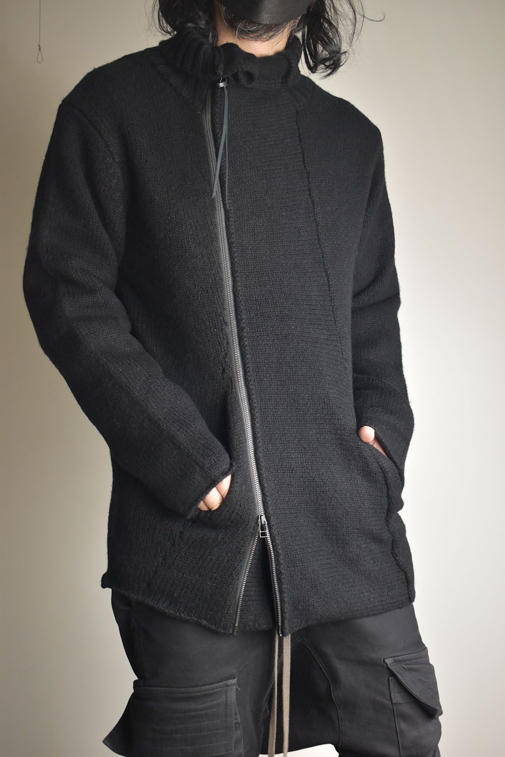 Riders Knit"Black" / ライダースニット"ブラック"