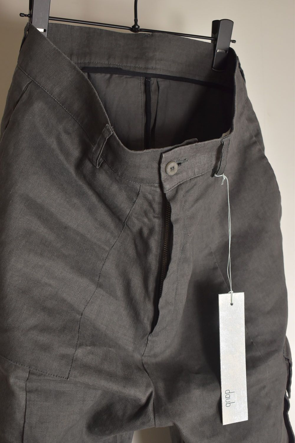 Asymmetrical Cargo Pants"Charcoal Grey" / アシンメトリーカーゴパンツ"チャコールグレー"