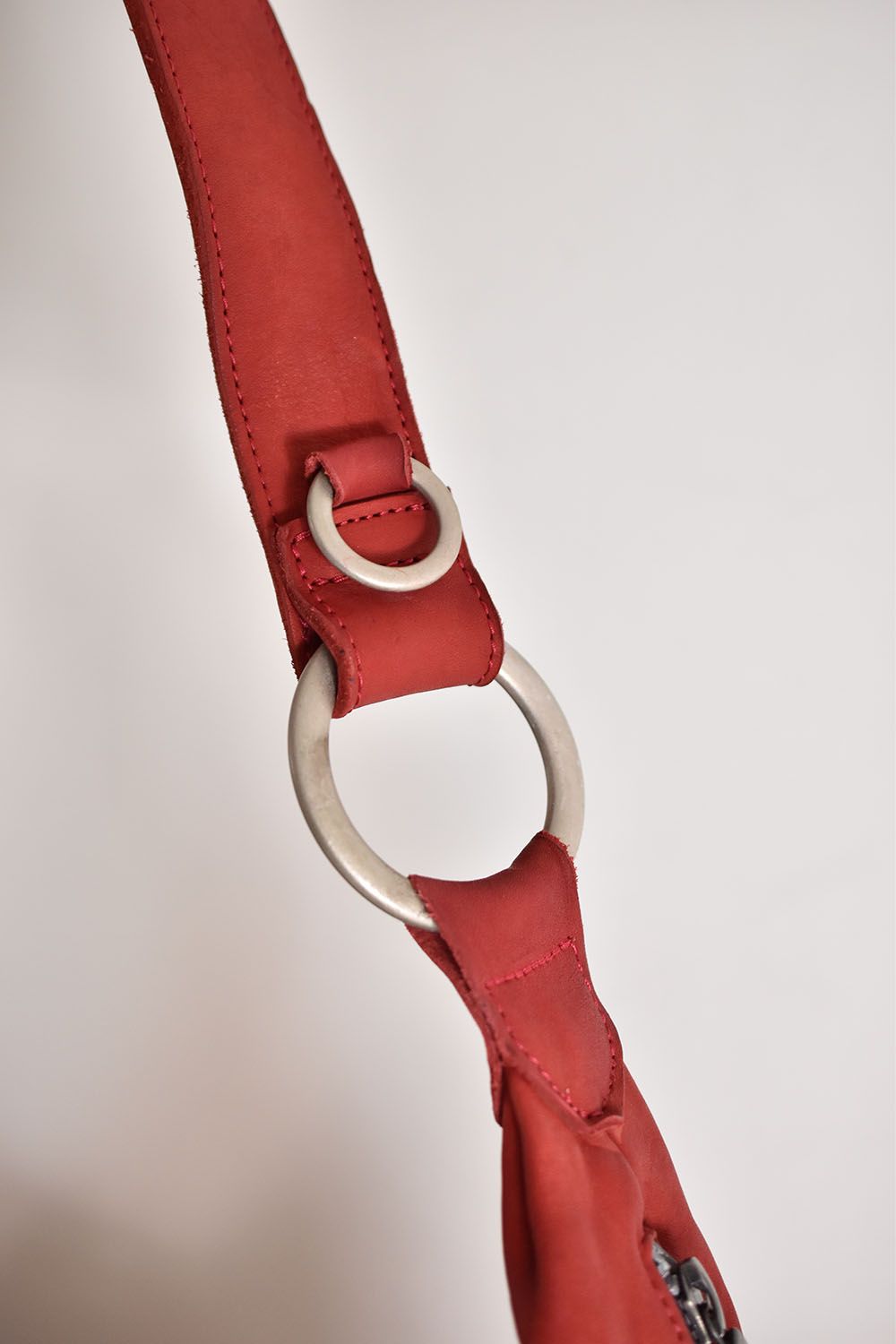 Double Shoulder Garment-Dyed Shoulder Bag"Red"/ダブルショルダーガーメントダイショルダーバッグ"レッド"