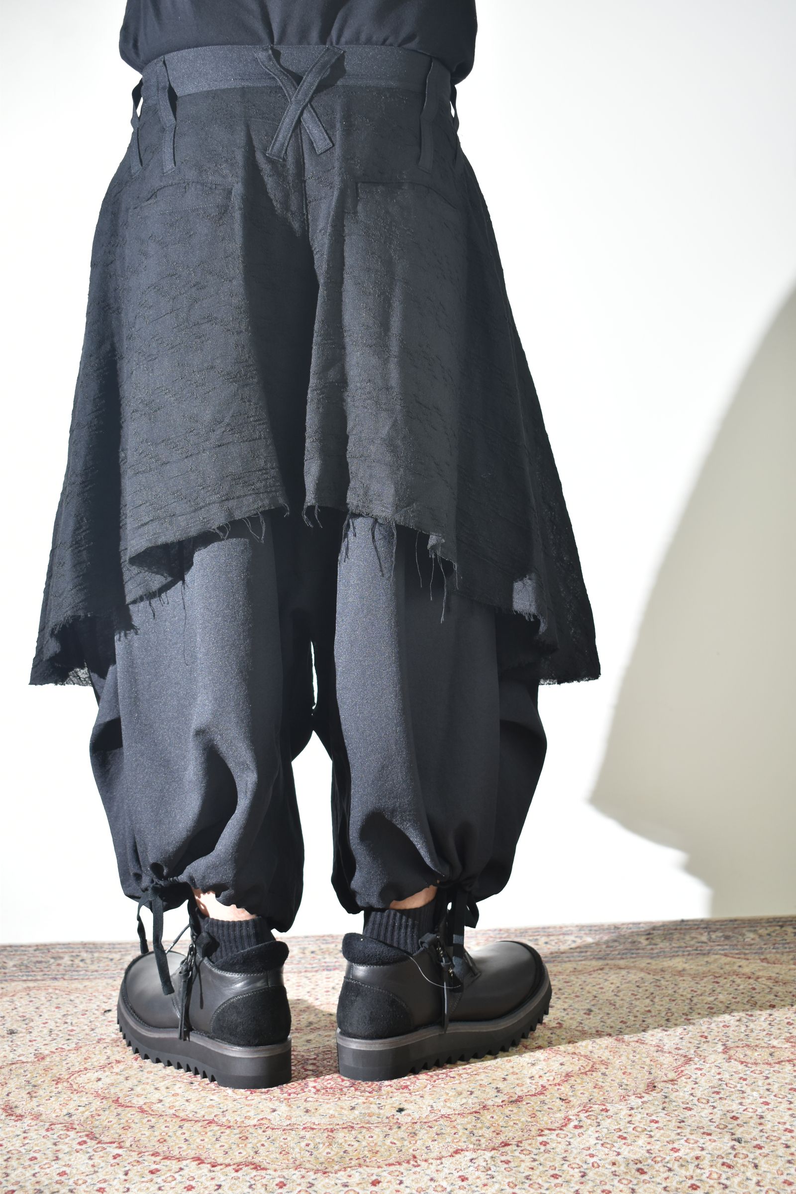 Layerd Wide Sarrouel"Black" /  レイヤードワイドサルエル"ブラック"