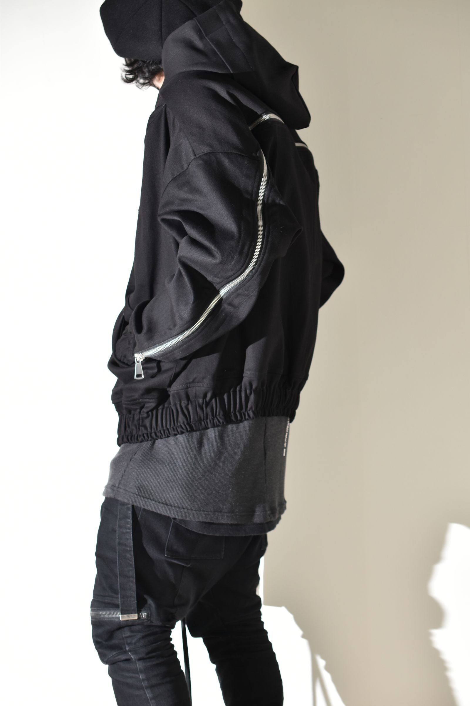 Denim Zip Hoodie Blouson"Black" / デニムジップフーディブルゾン"ブラック"