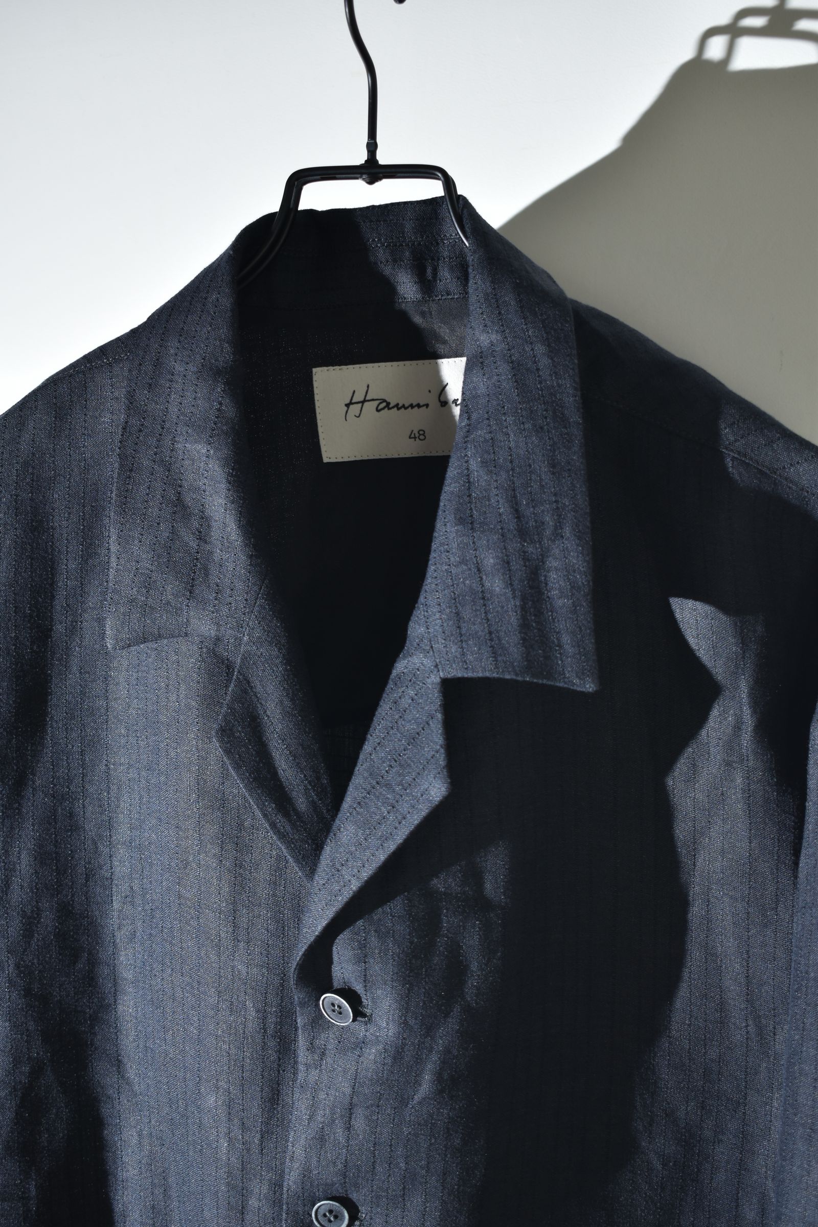 Linen Silk Shirts Jacket"Tuxedo" / リネンシルクシャツジャケット"タキシード"