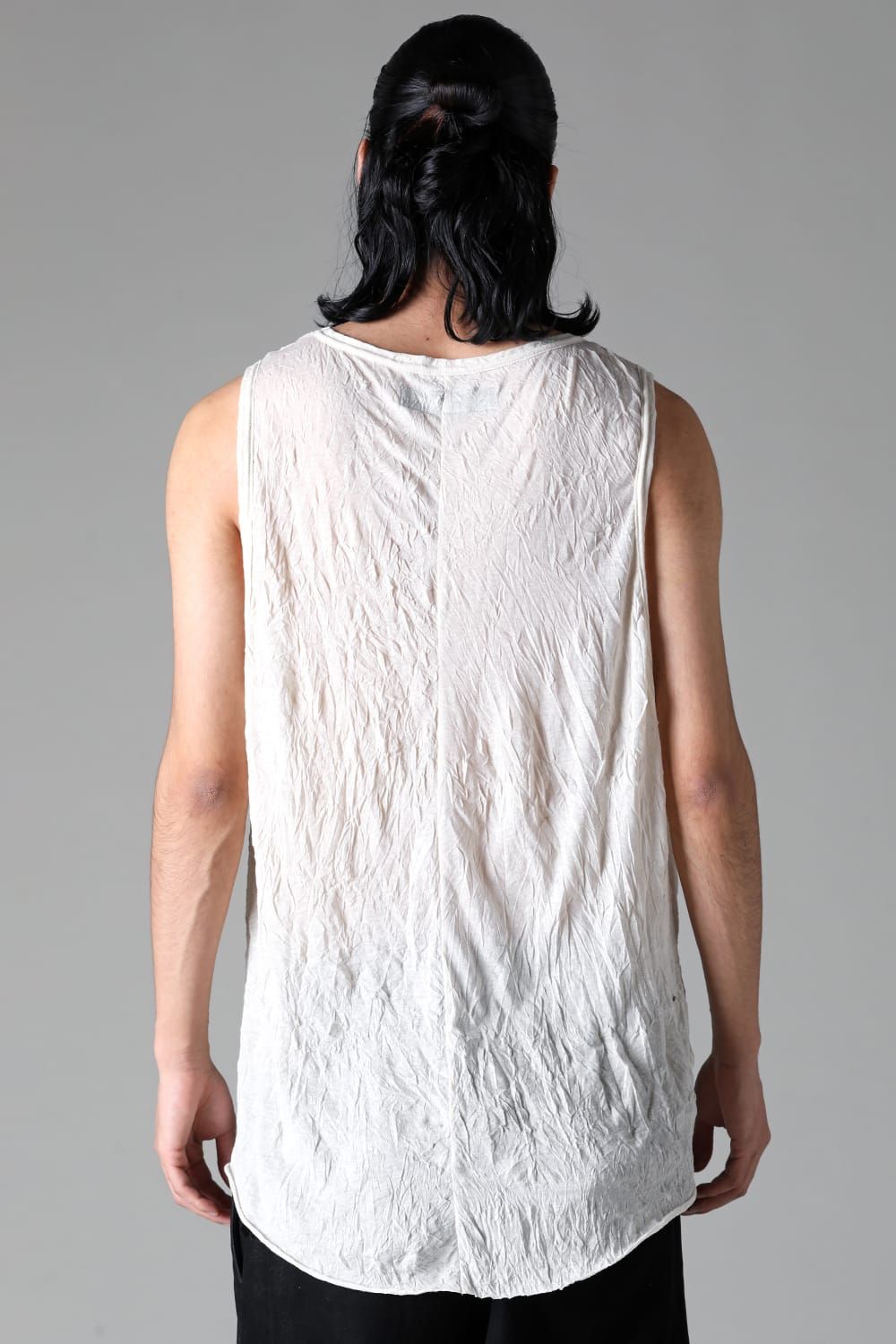 《2025AW先行予約》Gauze Washer Tank Top"Black / Grey / Ivory /Beige" /ガーゼワッシャタンクトップ"ブラック / グレー / アイボリー /ベージュ"