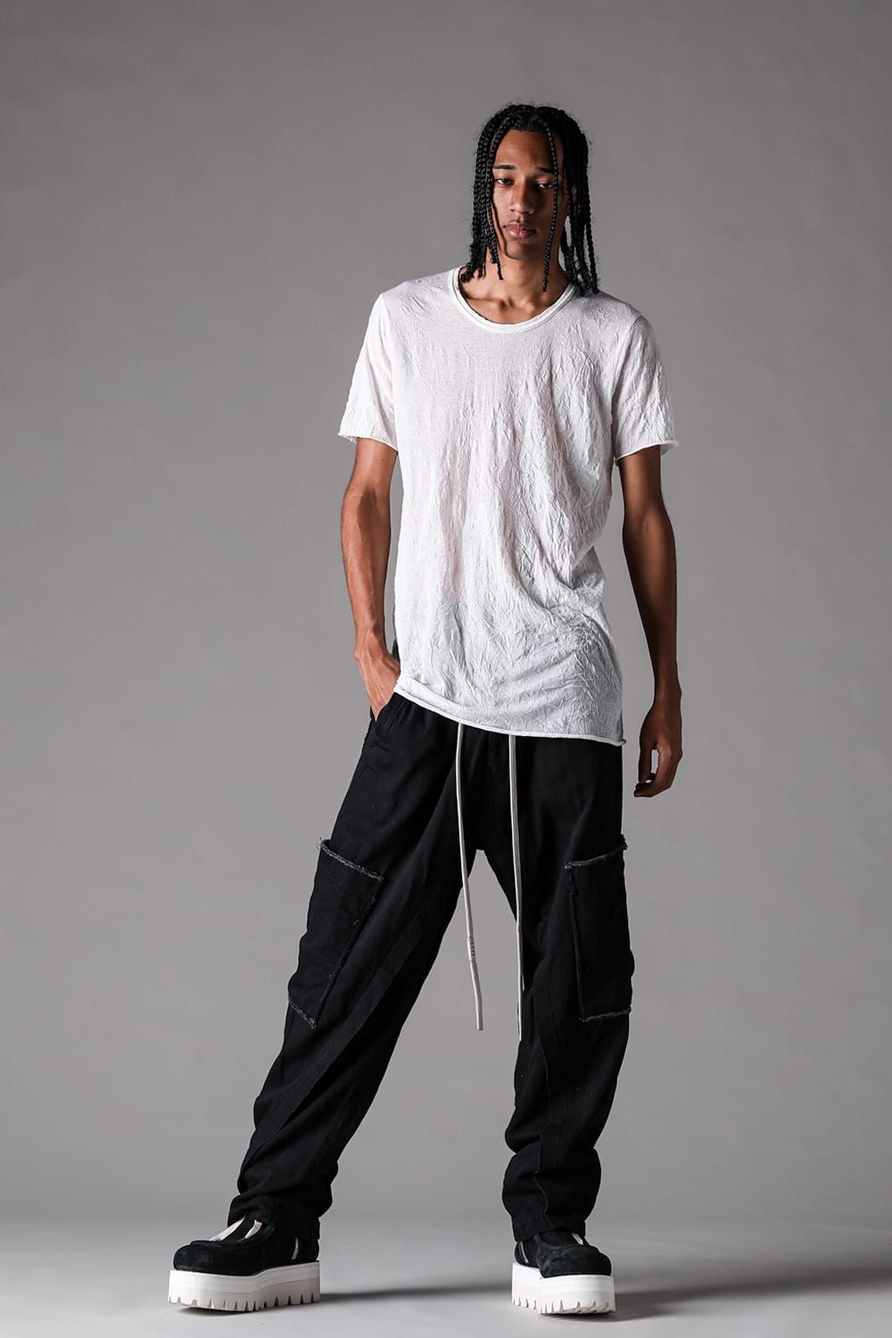 《2027SS先行予約》Washed Guize Crew Neck Tee"Black / White /L.Grey /Grey" / ウォッシュドガーゼクルーネックTee"ブラック / ホワイト /ライトグレー /グレー"