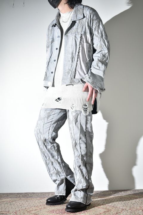 Licht Bestreben 2026SS クリーンな配色に退廃的にジャガードを施したセットアップ