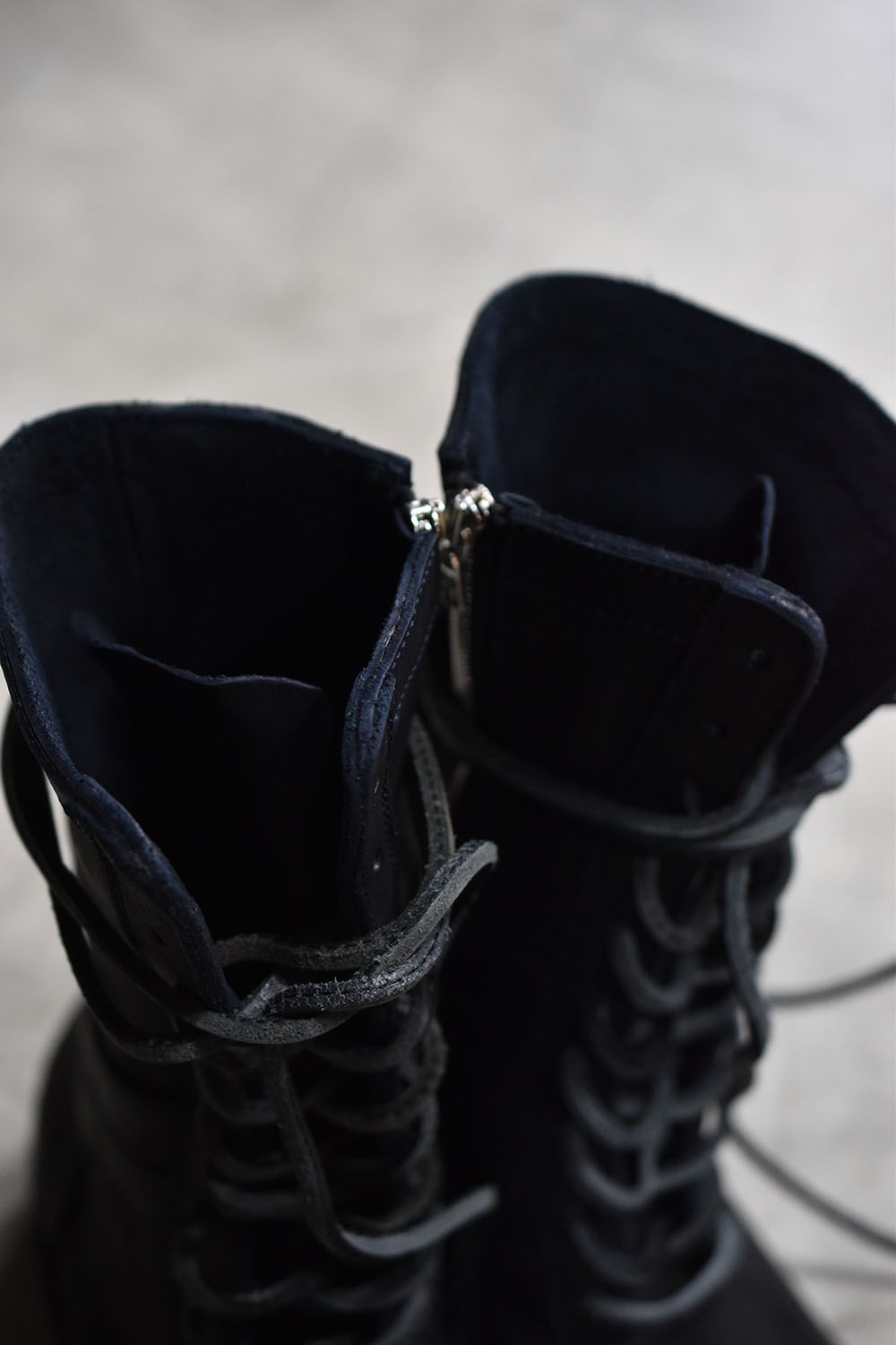 Double Shoulder Combat Boots"Midnight Black"/ダブルショルダーコンバットブーツ"ミッドナイトブラック"