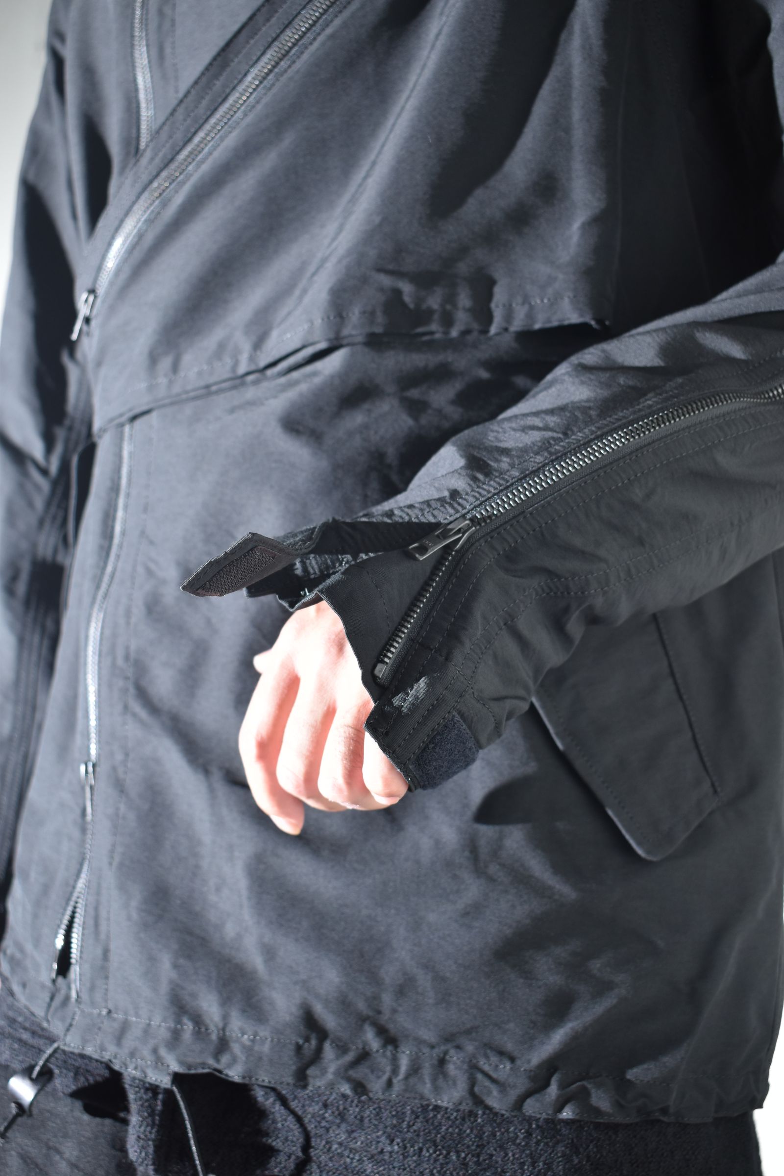Multi Zip Short Mods Coat"Black" / マルチジップショートモッズコート"ブラック"