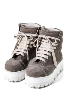 《2027SS先行予約分》 Fat Laces Leather Sneaker Boots "All Black / Black × White / Brown × White"  / ファットレースレザースニーカーブーツ"オールブラック / ブラック×ホワイト /ブラウン×ホワイト"