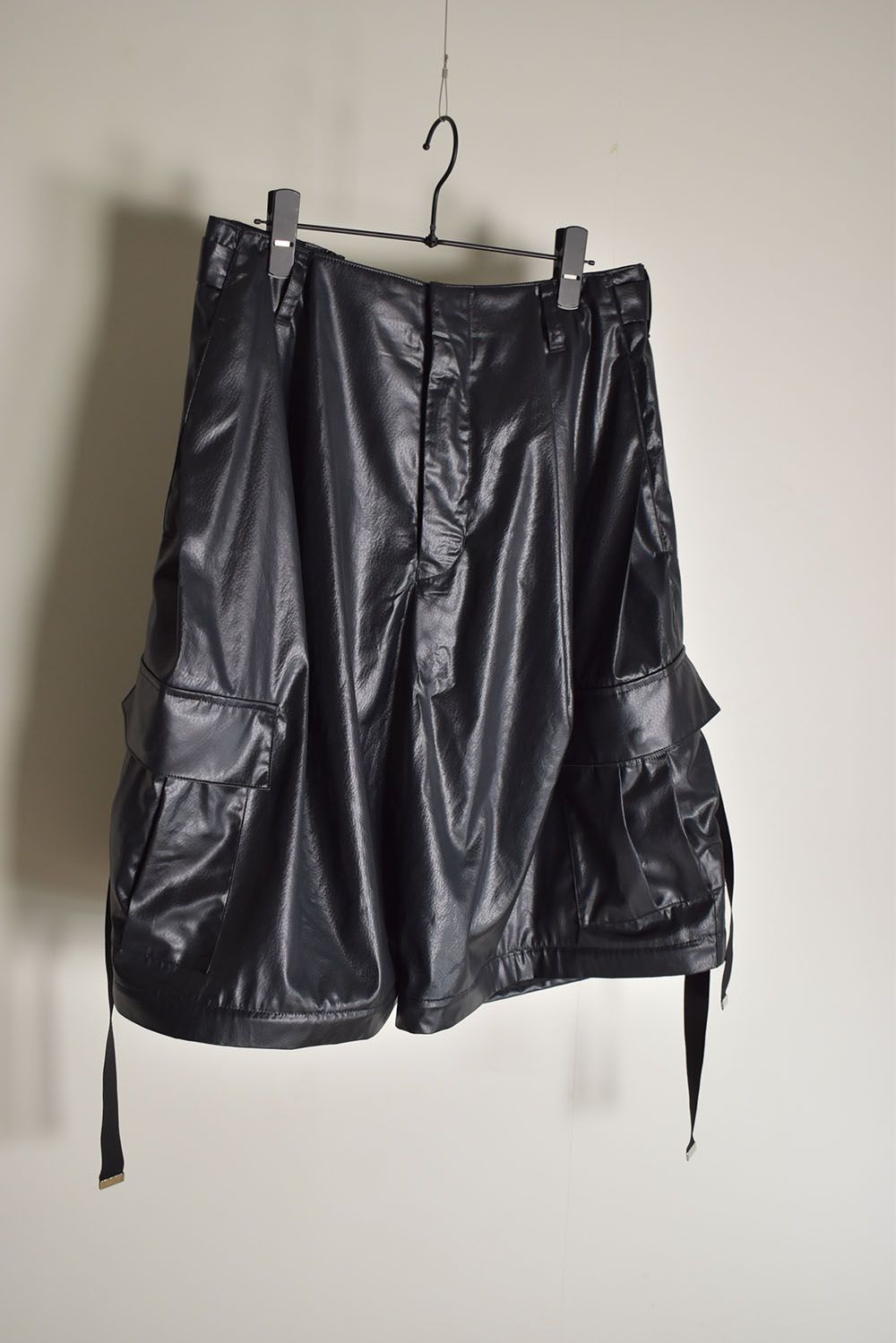 Fake Fake Leather Detachable Cargo Pants"Black"/フェイクフェイクレザーデタッチャブルカーゴパンツ"ブラック"