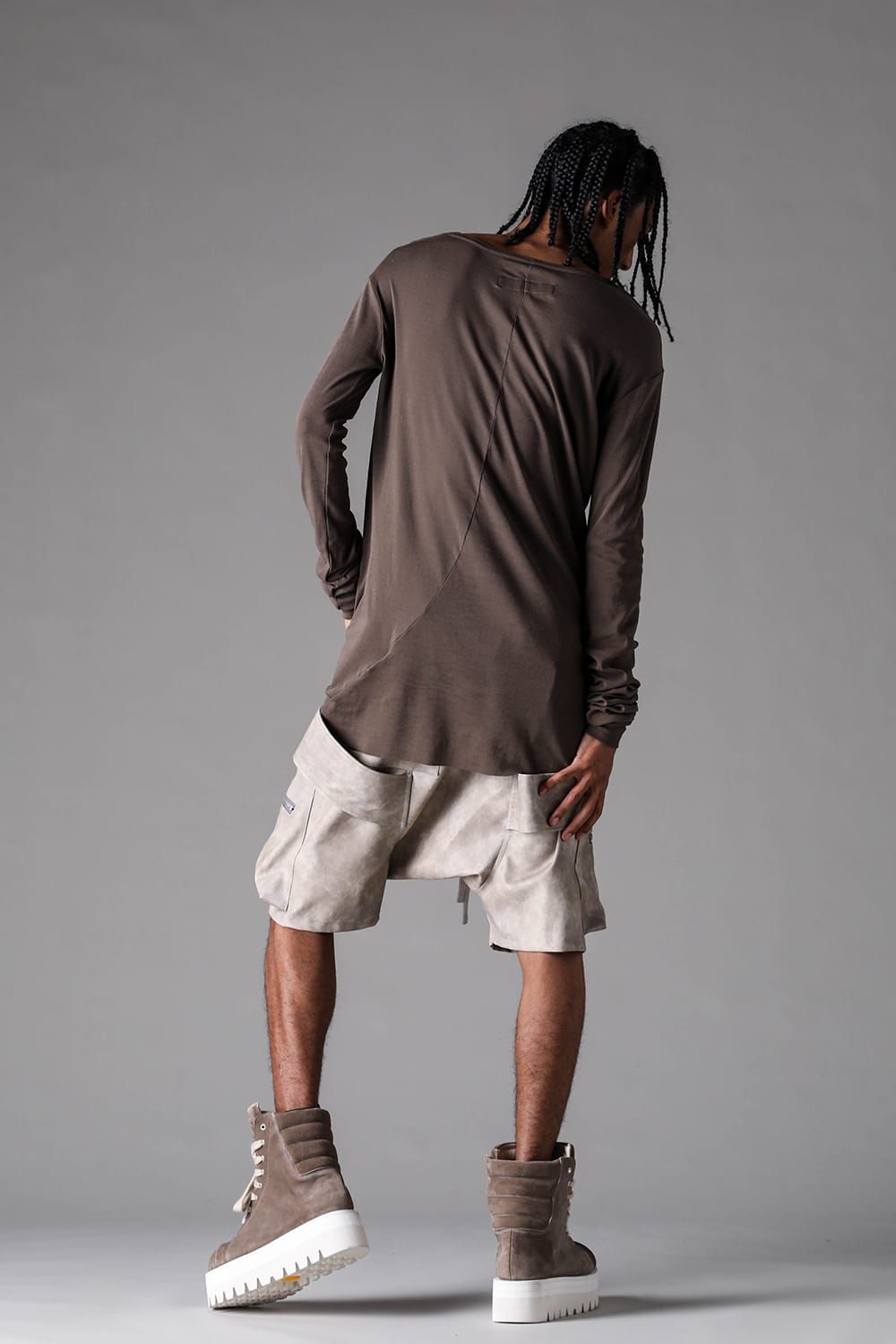 《2027SS先行予約》High Twist Rib Jersey Long Sleeve Tee "Black/ Sage Green / Brown / L.Grey / White "/ハイツイストリブジャージーロングスリーブTee"ブラック/セージグリーン/ブラウン/ライトグレー/ホワイト"