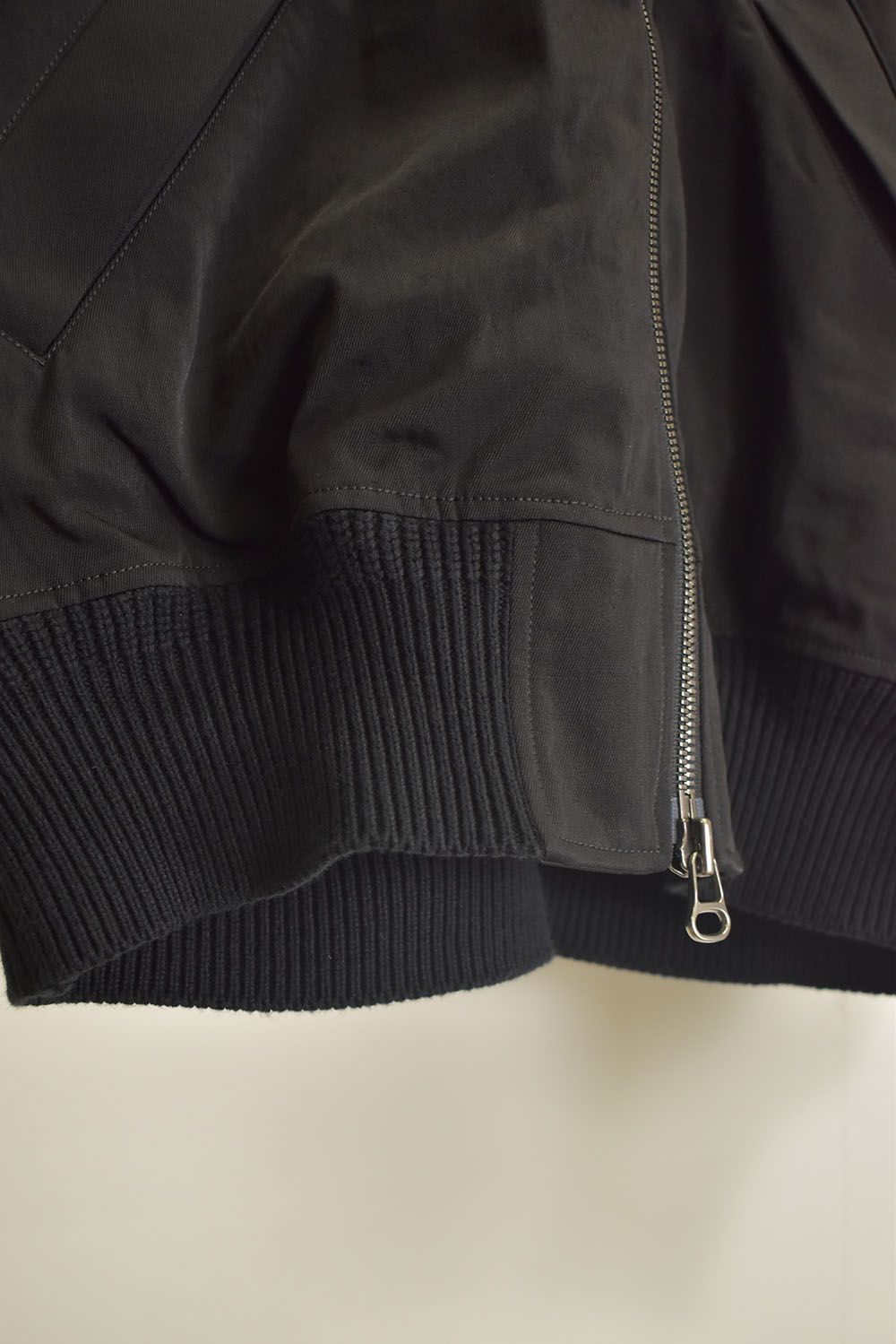 Nylon Wool Twill Hooded Jacket"Black" / ナイロンウールツイルフーデッドジャケット"ブラック"