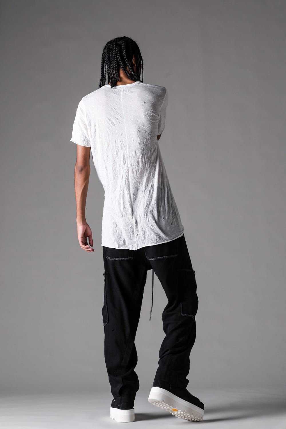 《2027SS先行予約》Loose Denim Wide Cargo Pants"Black" / ルーズデニムワイドカーゴパンツ"ブラック"