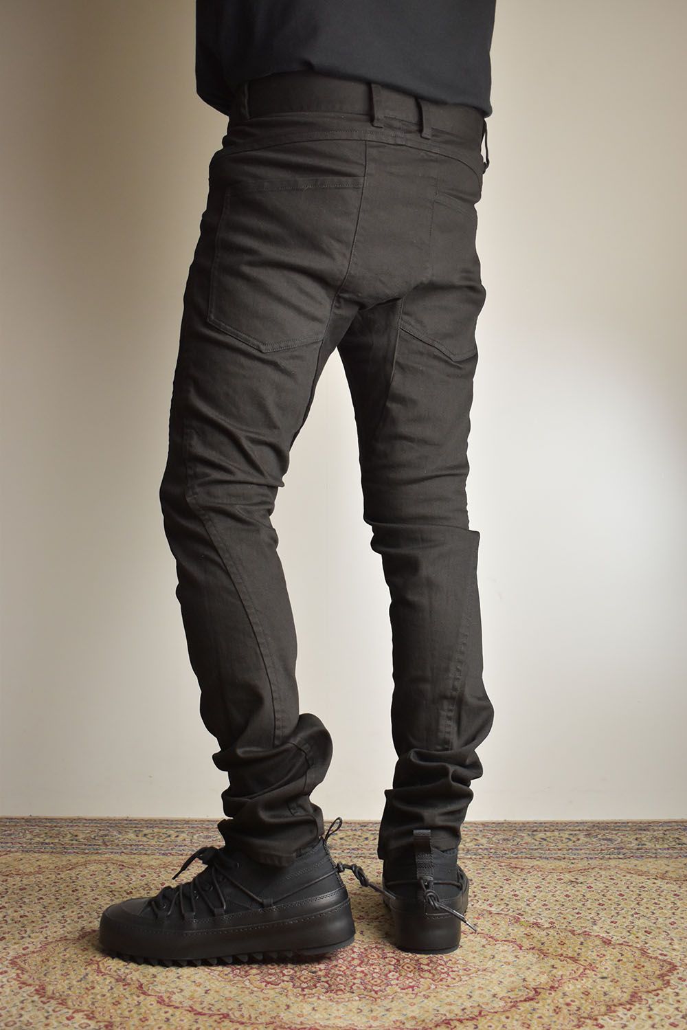 Stretch Denim Straight Slim Pants"Black" / ストレッチデニムストレートスリムパンツ"ブラック"