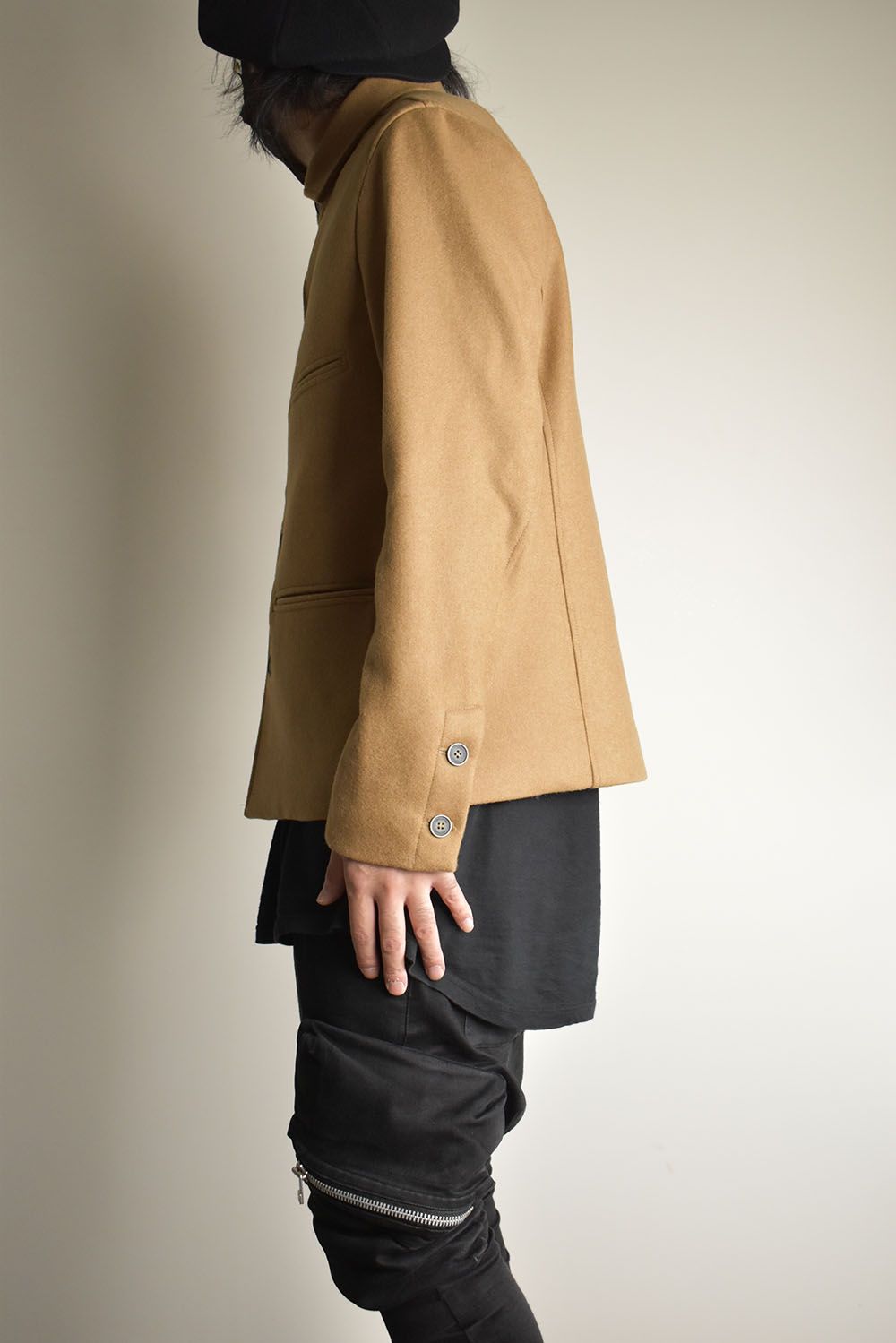 Wool Cashmere Work Jacket"Camel" / ウールカシミアワークジャケット"キャメル"