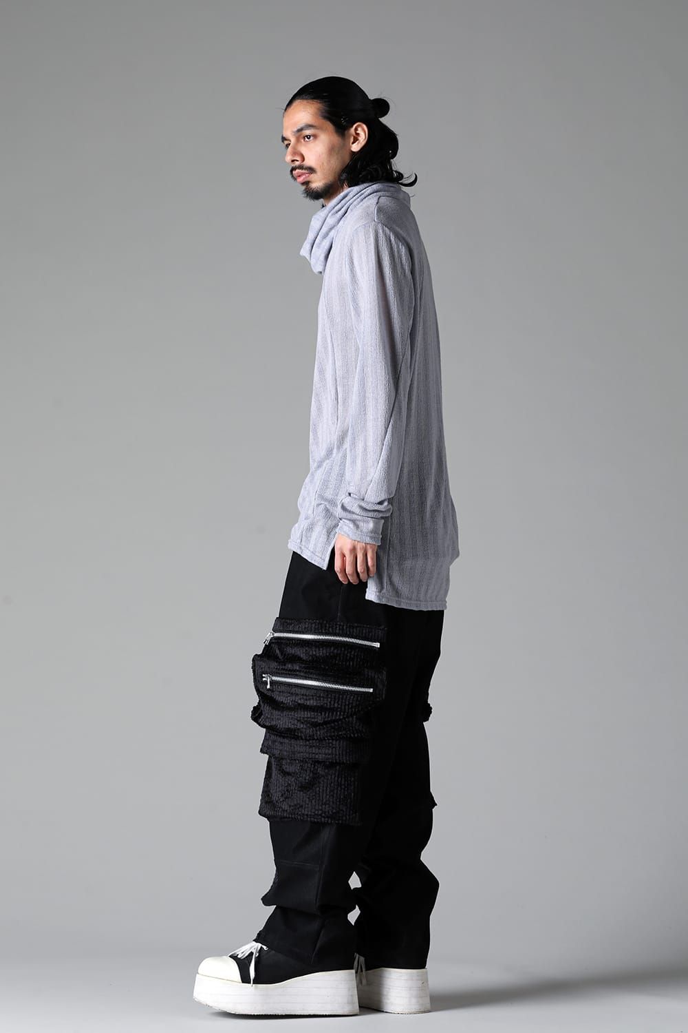 《2025AW先行予約》High Neck Top"Black / Khaki /Grey /D.Grey" / ハイネックトップ"ブラック/カーキ/グレー/ダークグレー"