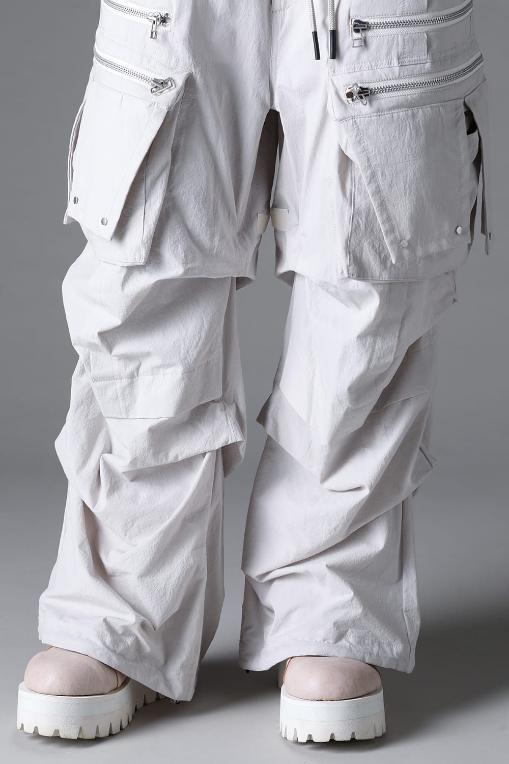 《2026SS先行予約》Cargo Tuck Wide Pants"Black / White /Stone" / カーゴタックワイドパンツ"ブラック/ホワイト/ストーン"