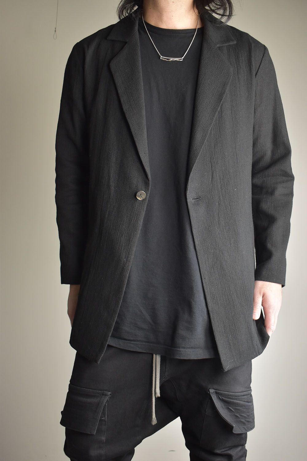 Linen Cotton Jacket"Black" / リネンコットンジャケット"ブラック"