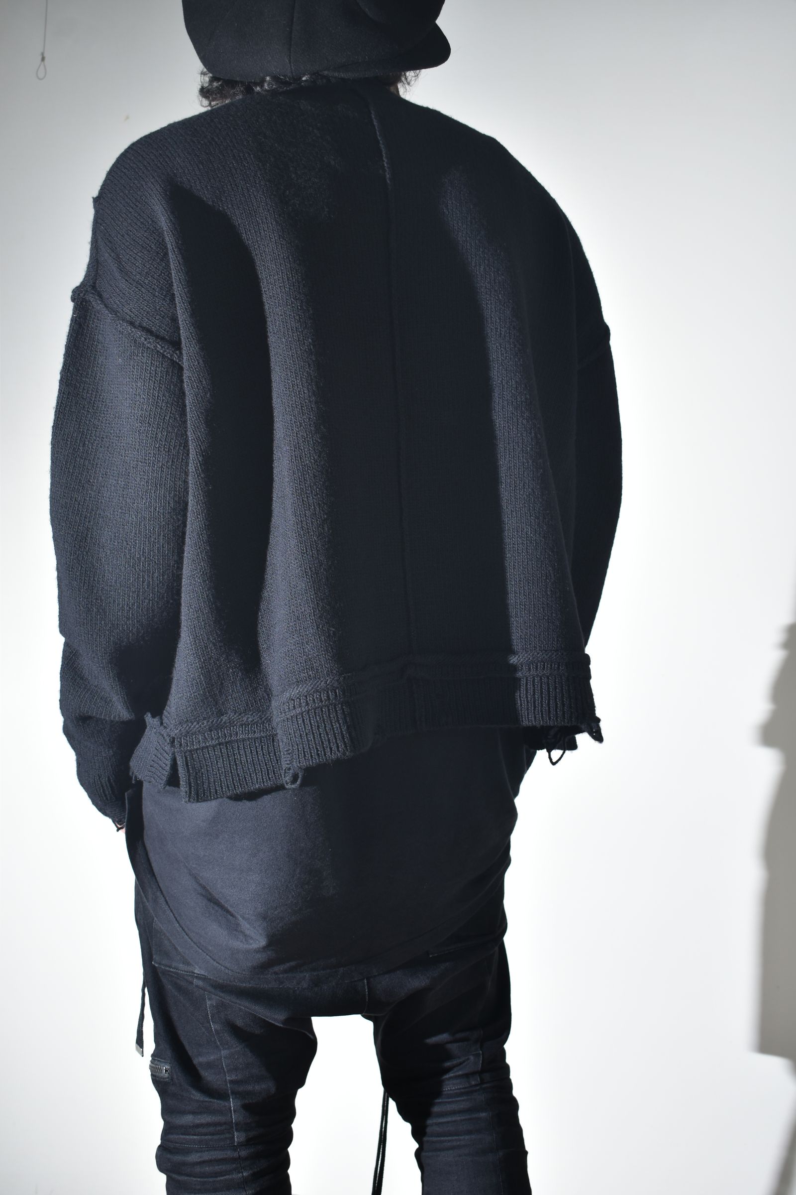 Dog Motif Intarsia Sweater "Black" / ドッグモチーフインターシャセーター"ブラック"