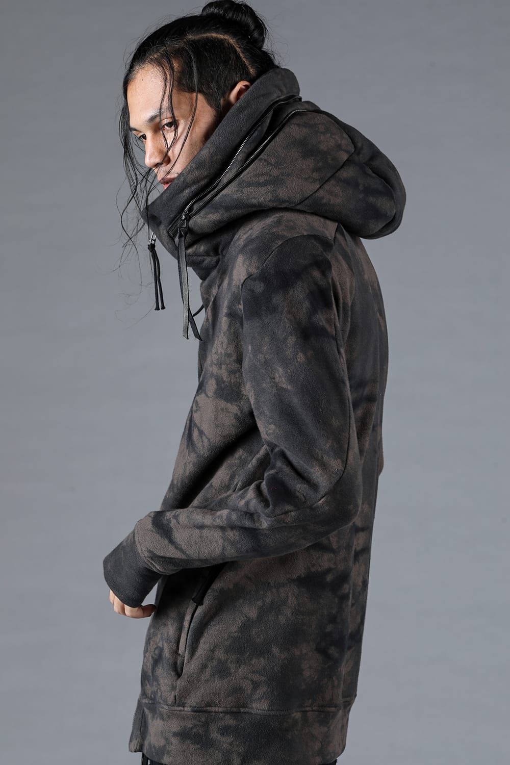 Non Ply Yarn Lined Hooded Jacket"Dust" /  無撚糸裏毛フーデッドジャケット"ダスト"