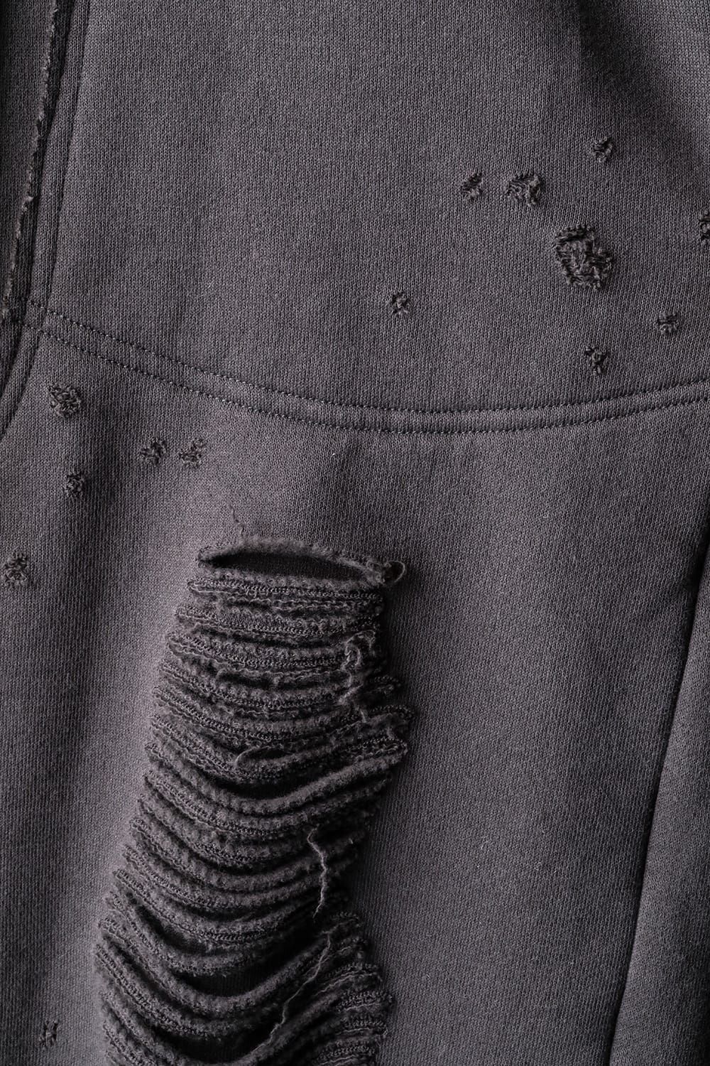 Untwisted Yarn Fleece Shotgun Zip-Up Hoodie"Charcoal" / 無撚糸裏毛ショットガンジップアップフーディー"チャコール"