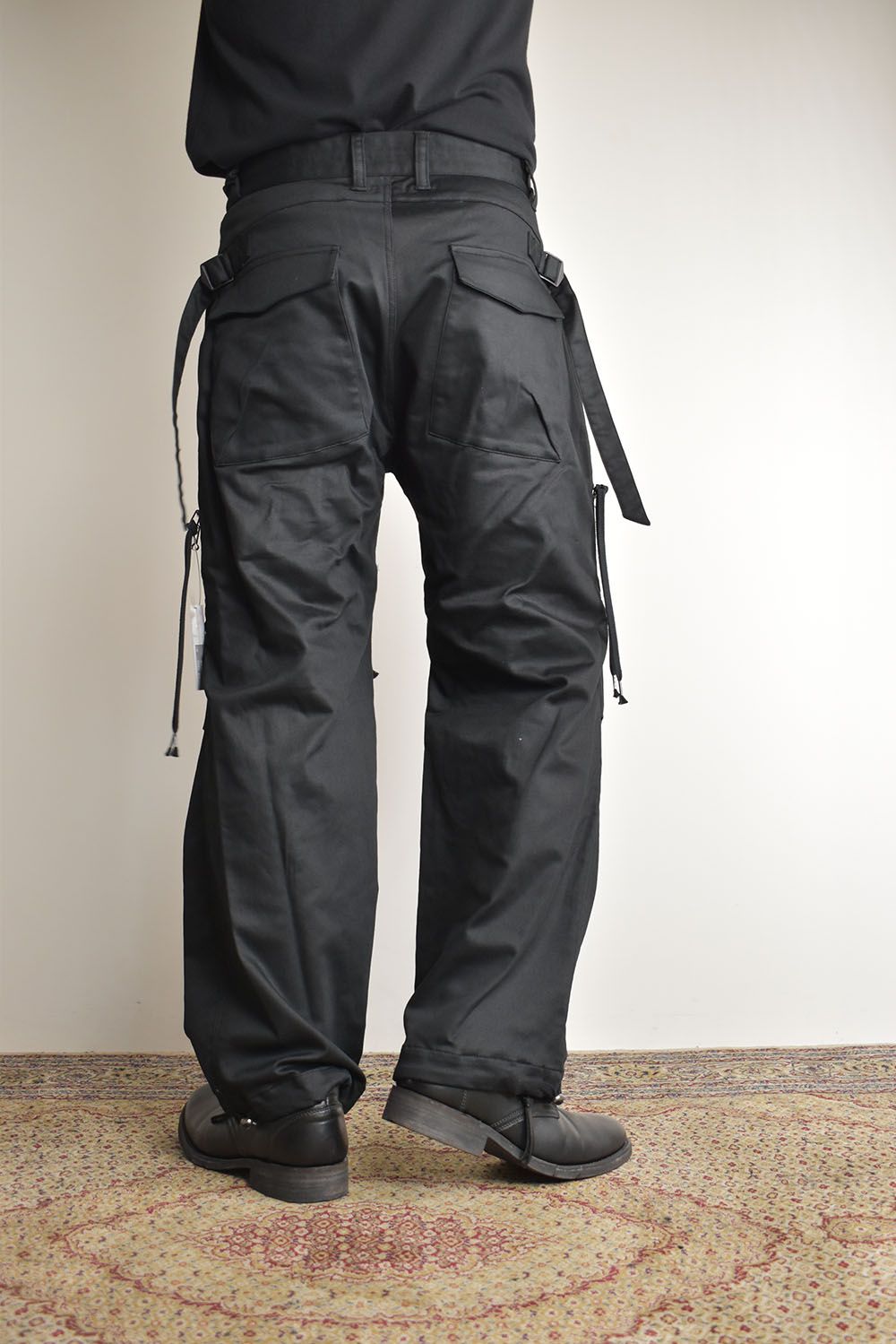 Jersey-like Denim Work Baggy Pants “Black" / ジャージーライクデニムワークバギーパンツ"ブラック"