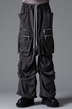 《2026SS先行予約》Abstract Cargo Tuck Wide Pants"Black / Grey /Brown" / アブストラクトカーゴタックワイドパンツ"ブラック/グレー/ブラウン"